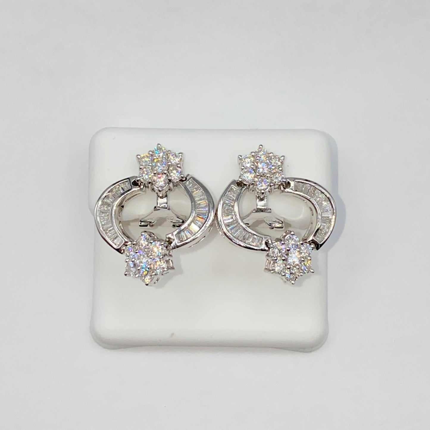 18K Stardust Diamond Baguette Earrings