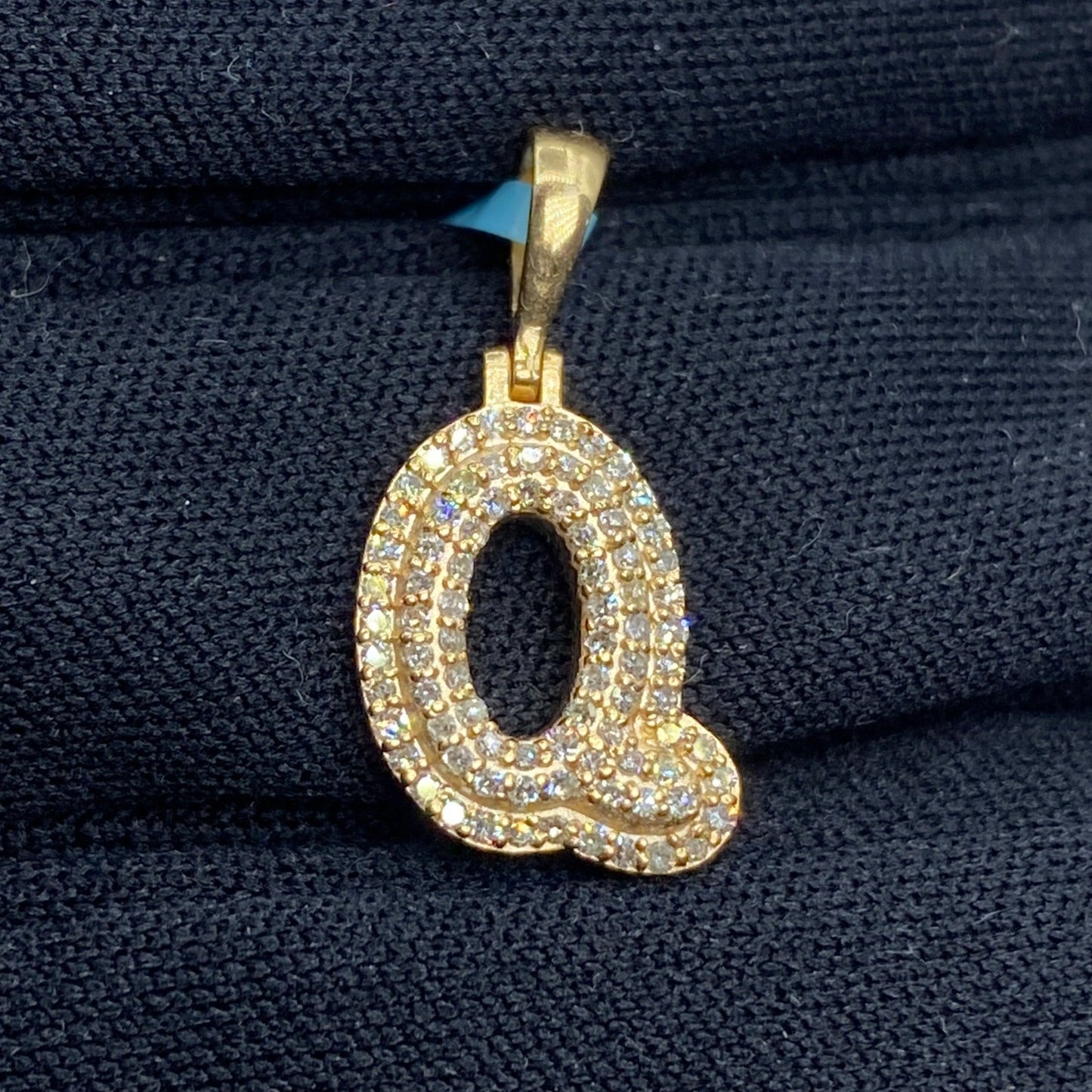 14k Initial Q Bubble Pendant
