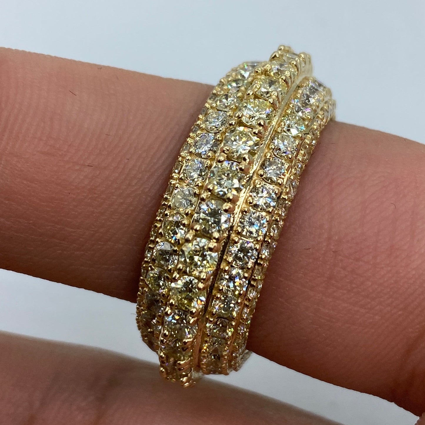 14K California Eternity Diamond Ring 9.9ct