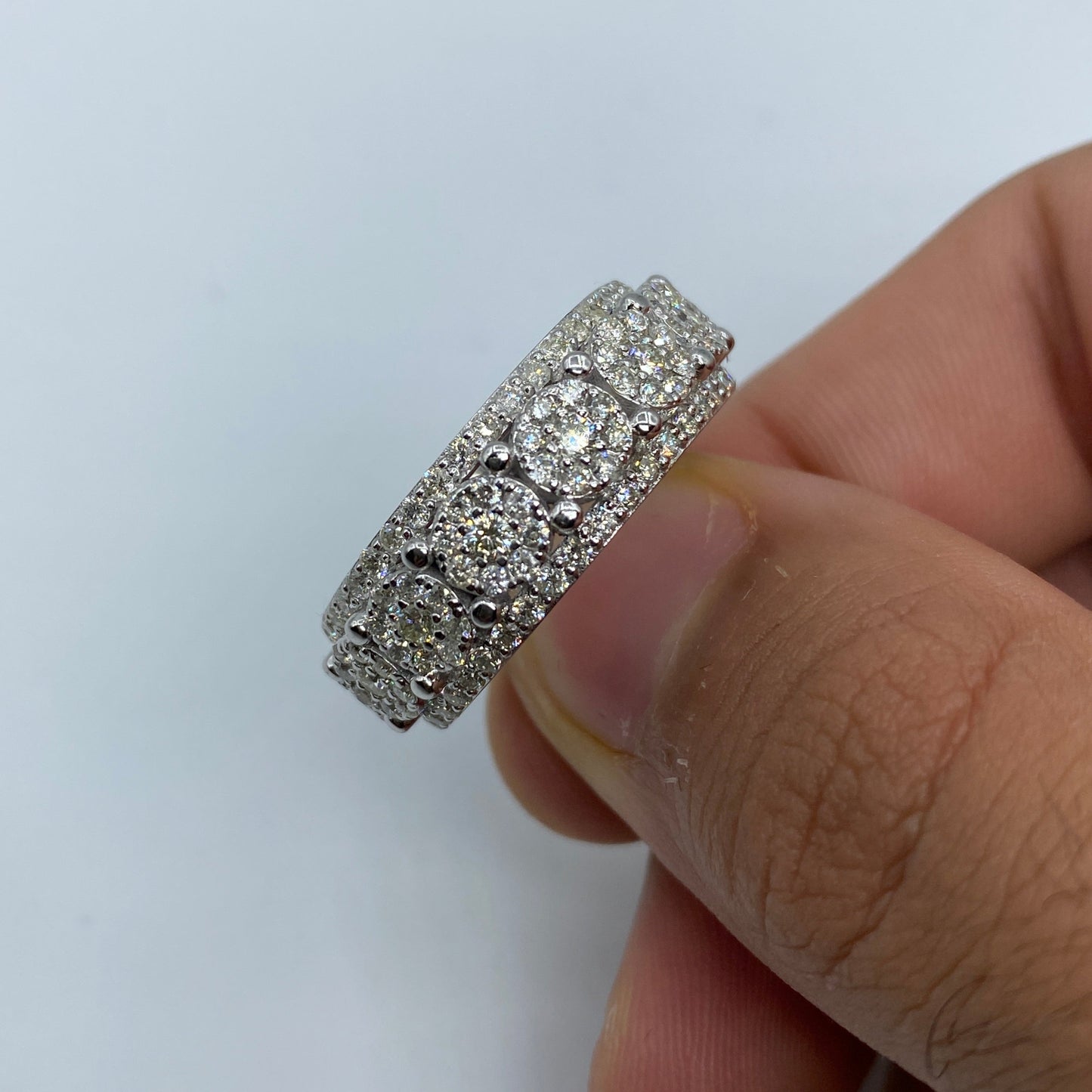 14K Eternity Flower Diamond Ring 7.3ct