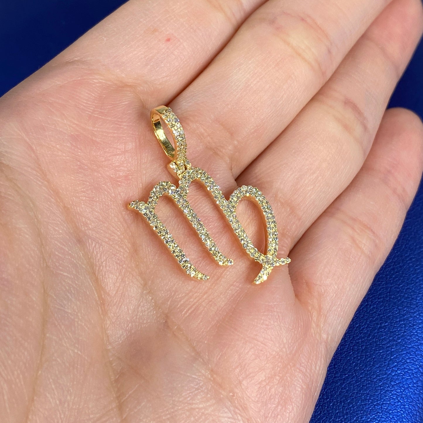 10K Virgo Sign Diamond Pendant