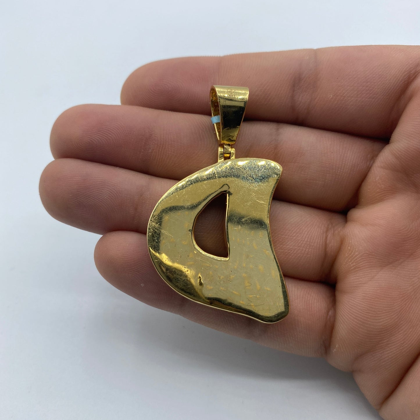 14K Initial D Color Diamond Pendant