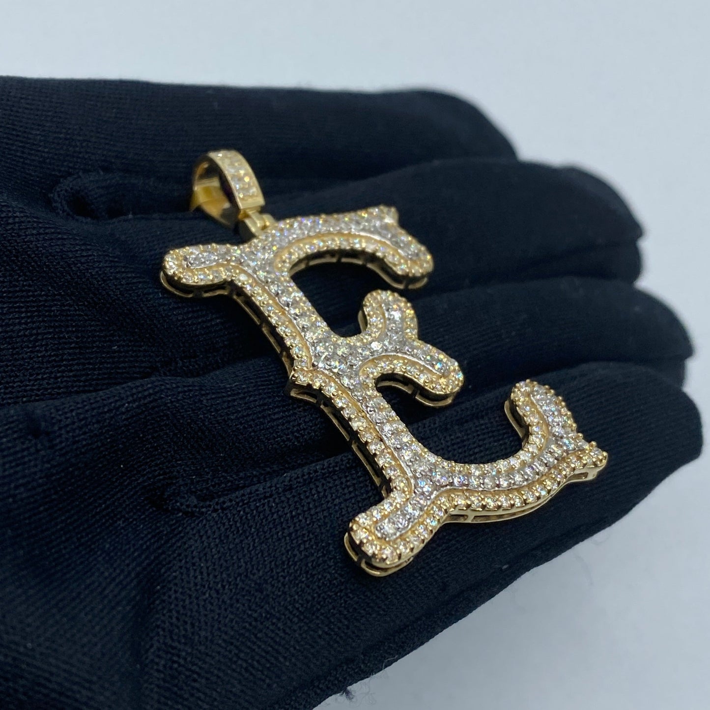 Initial E Old English Pendant