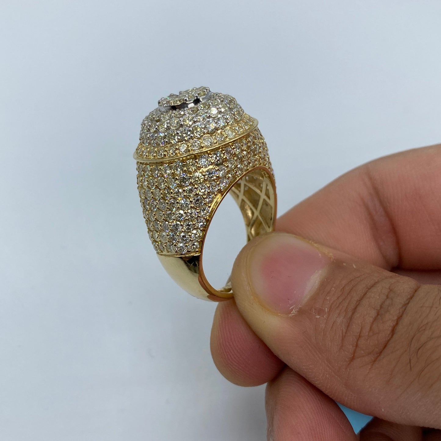 14K Circle King Diamond Ring
