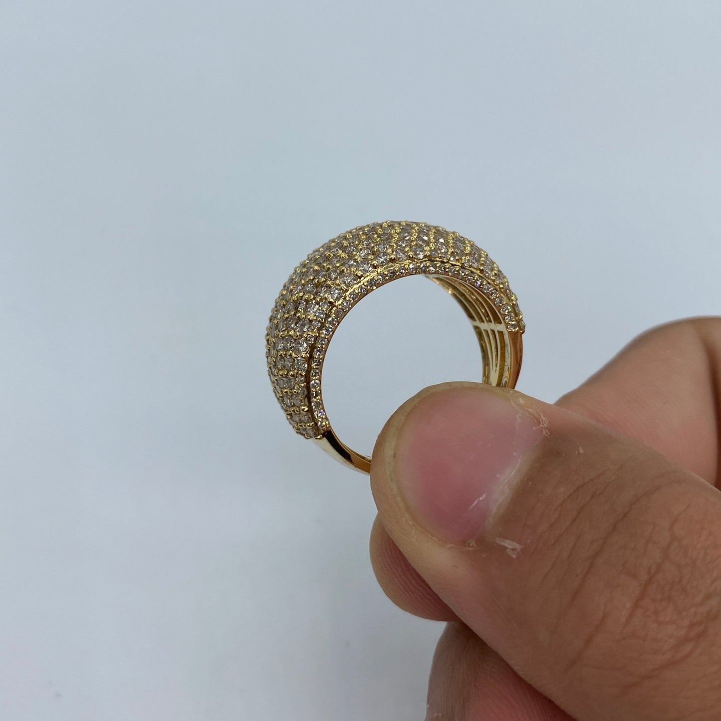 14K Dome Diamond Ring