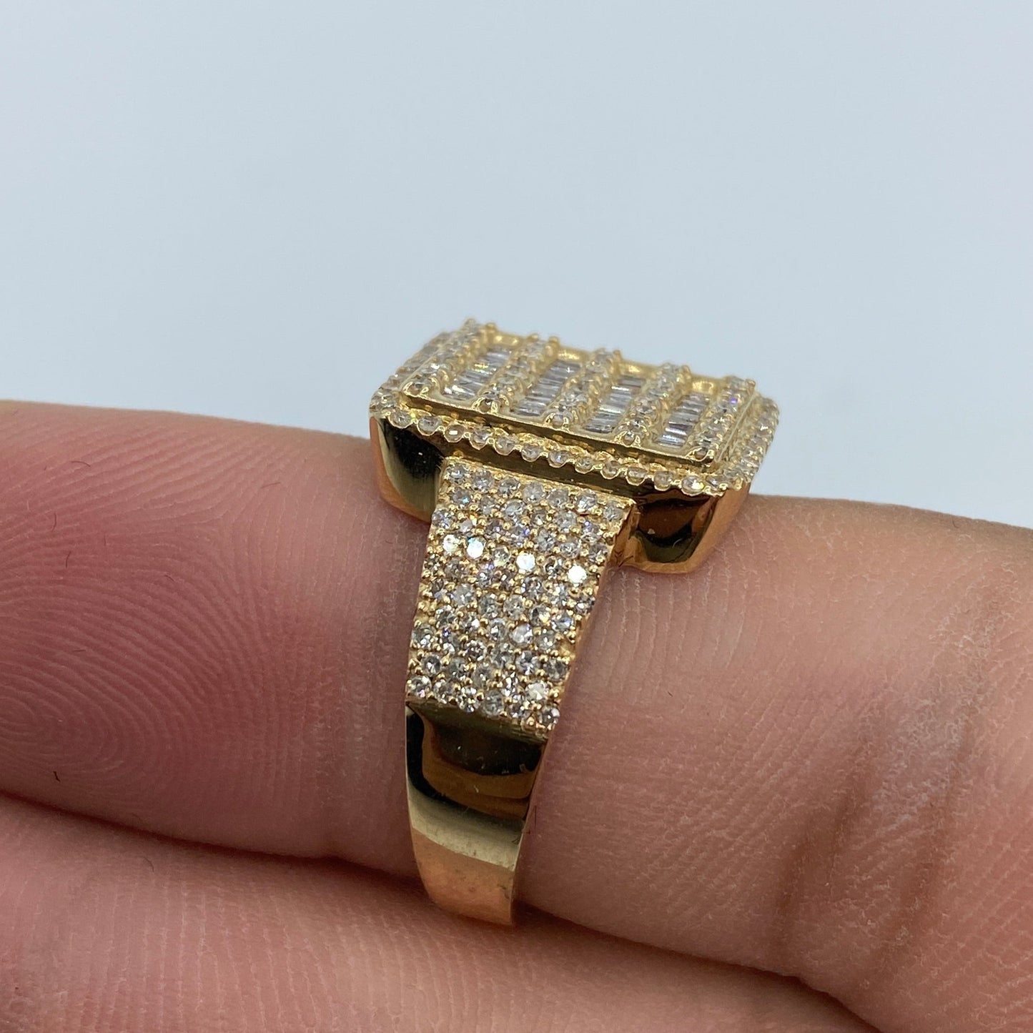 14K Rectangle Baguette Ring 1.9ct