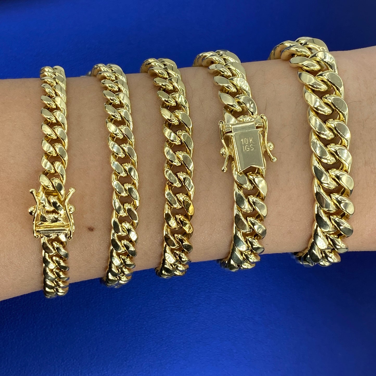 Cuban Link Bracelet in Real 10K Yellow Gold All Sizes