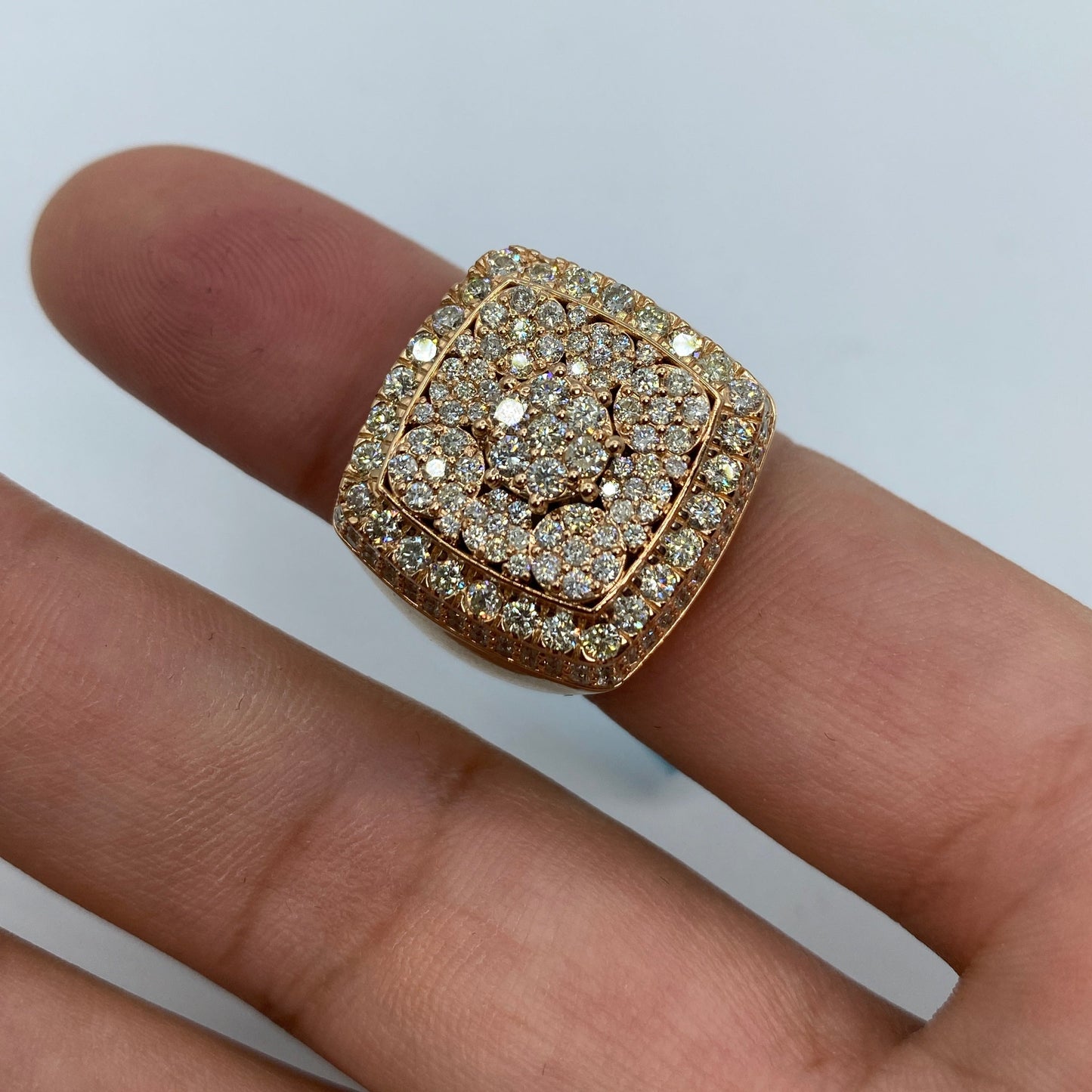 14K Rose Jumbo Diamond Ring