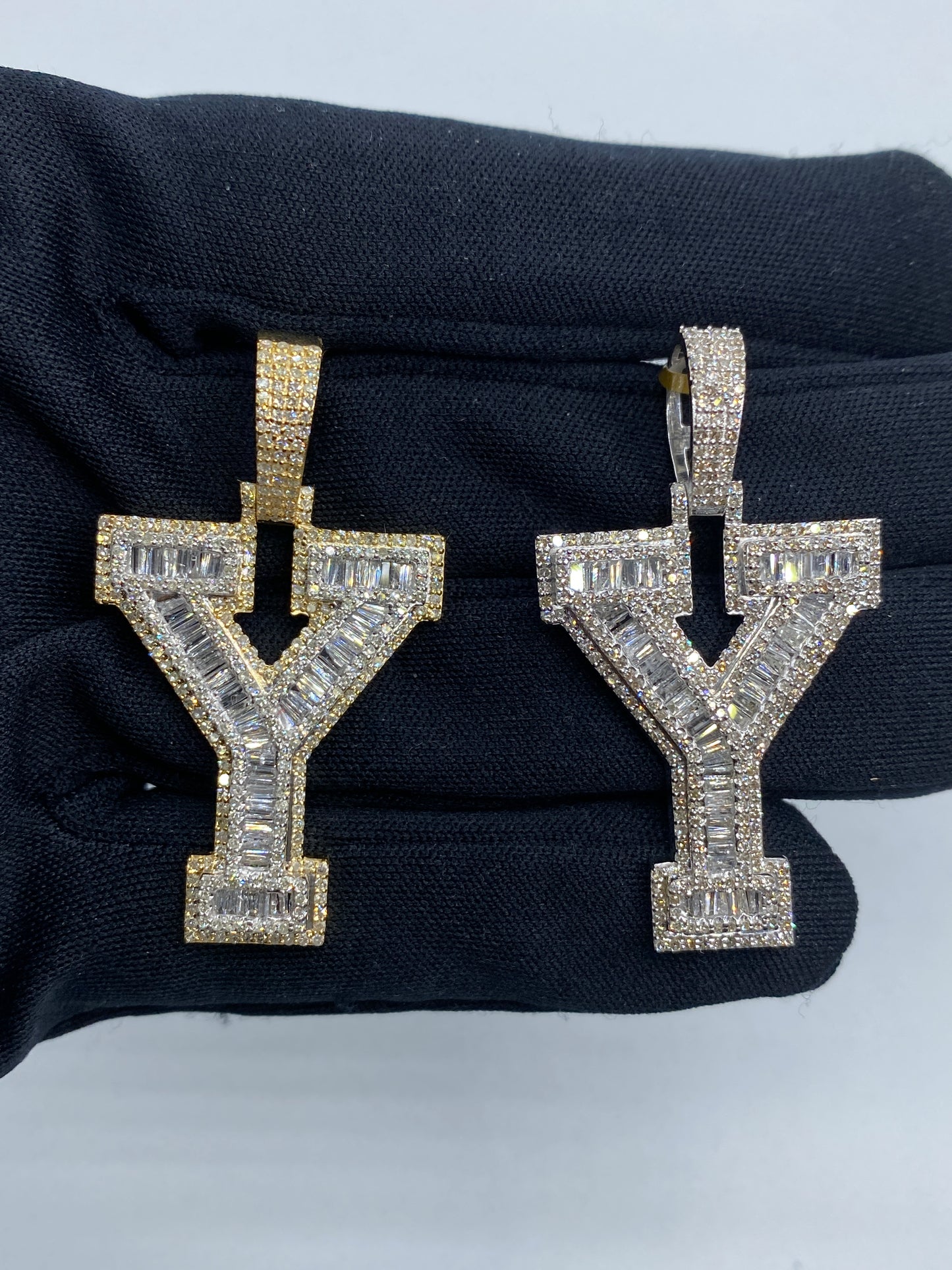 Initial Y Baguette Pendant