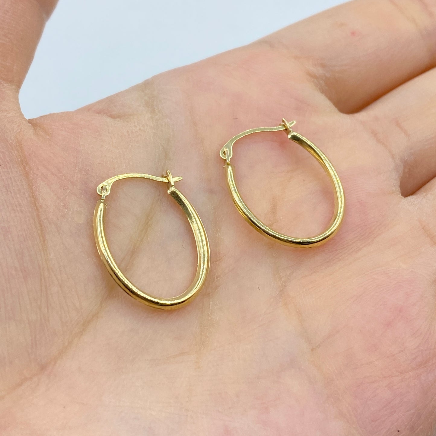 14K U Hoop Earrings