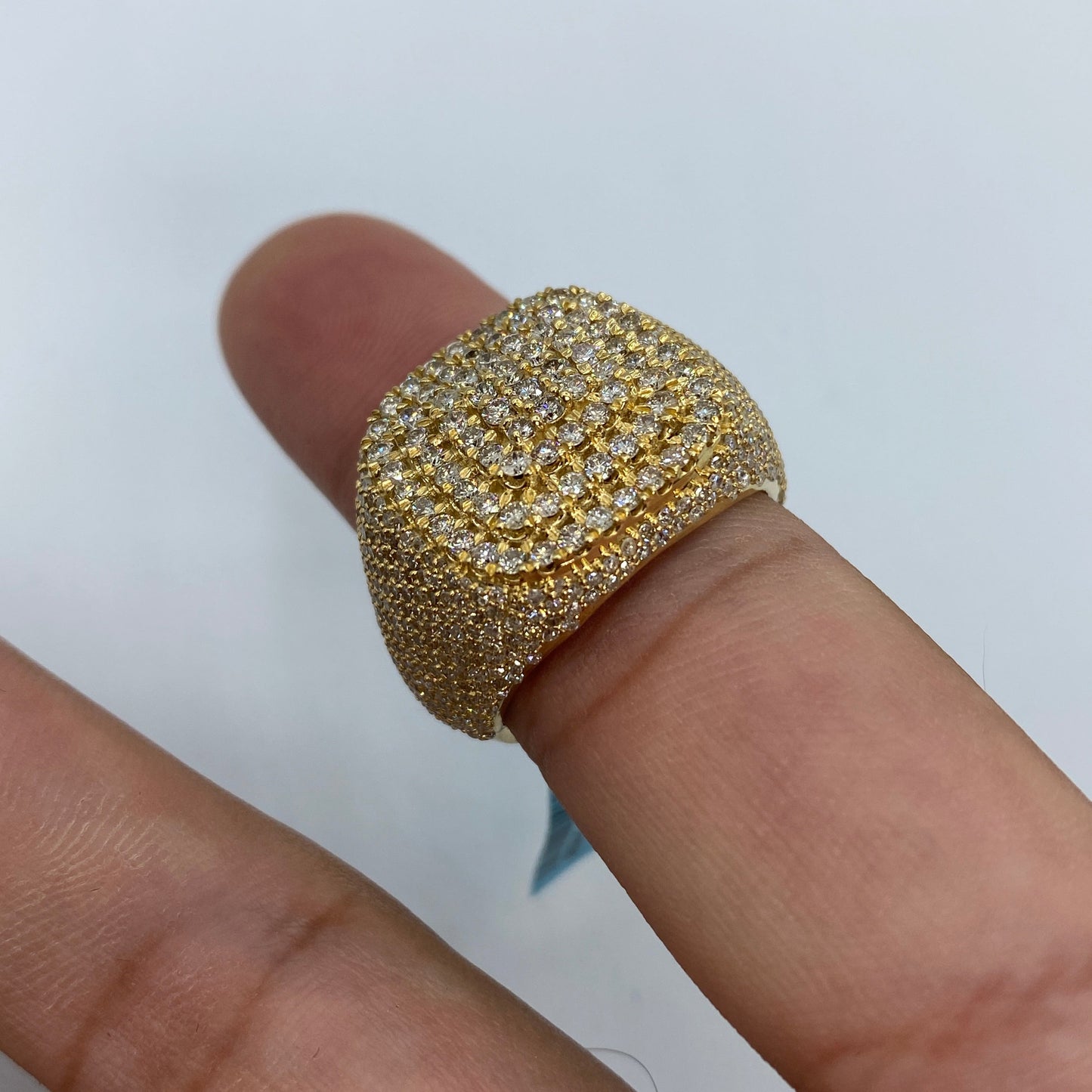 14K Rounded Square Diamond Ring