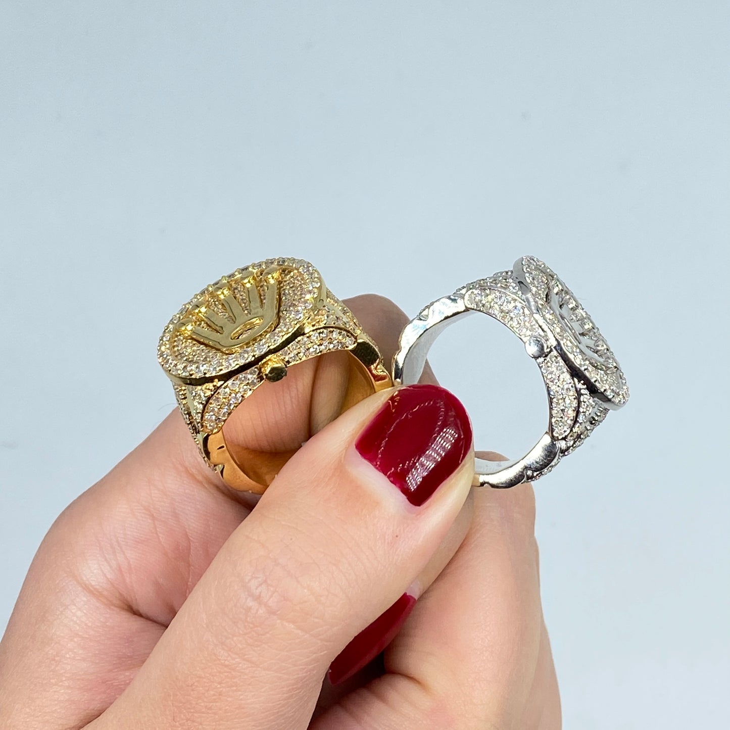 14K Jumbo Crown Diamond Ring