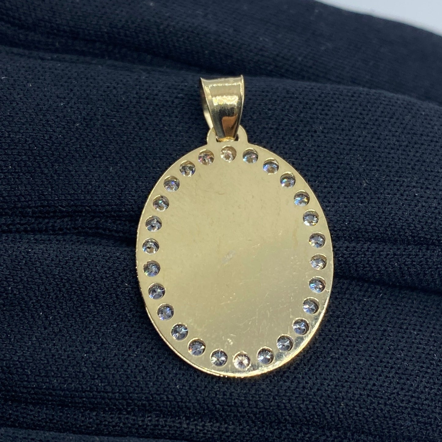 10K Oval Picture Photo Pendant