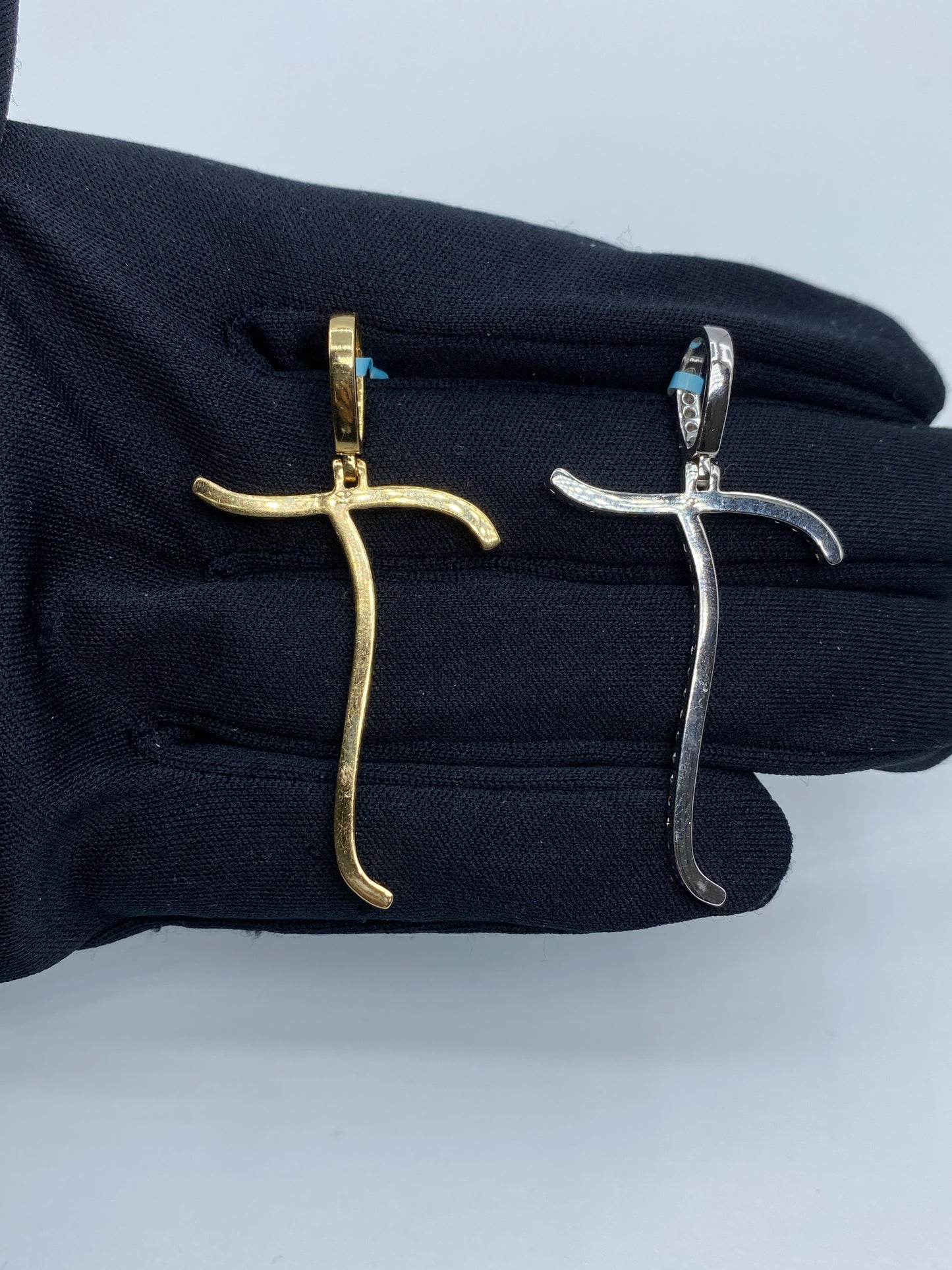 14k Initial T Large Script Pendant