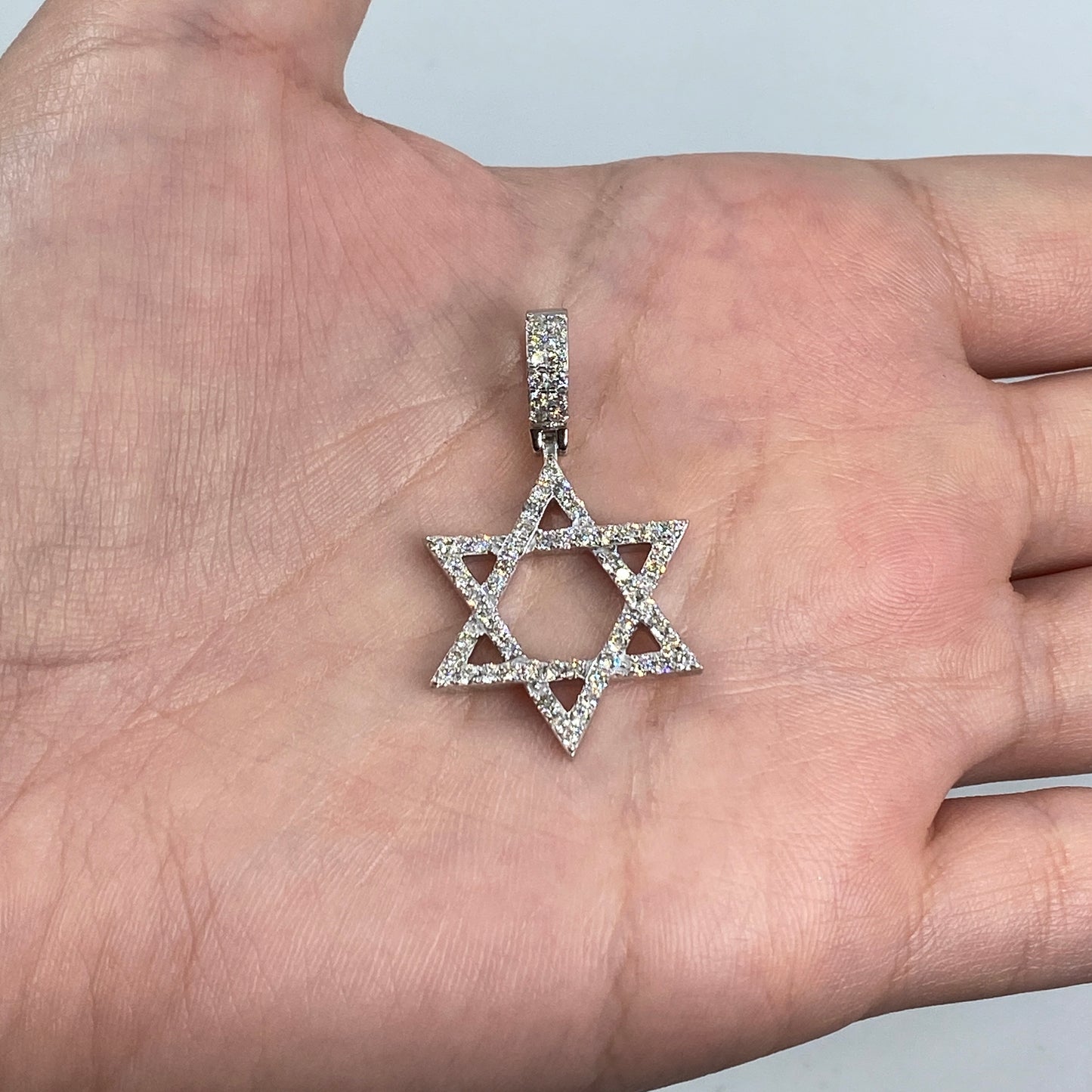14K Star of David Diamond Pendant