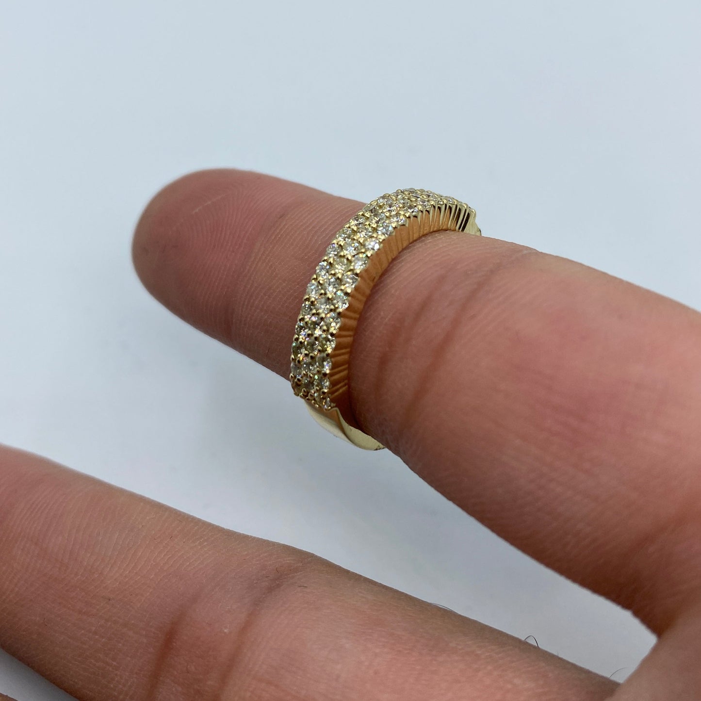 14K Iced-Out Diamond Band 1.2ct