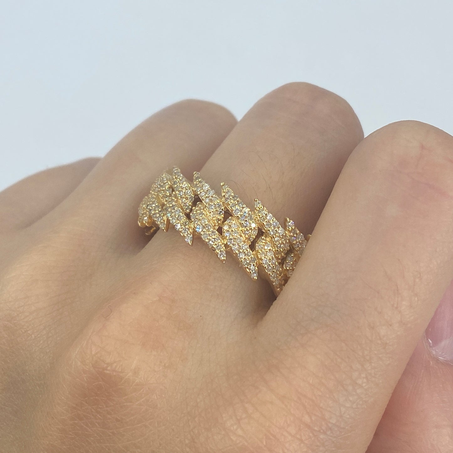 14K Eternity Cuban Thorn Ring 2.3ct