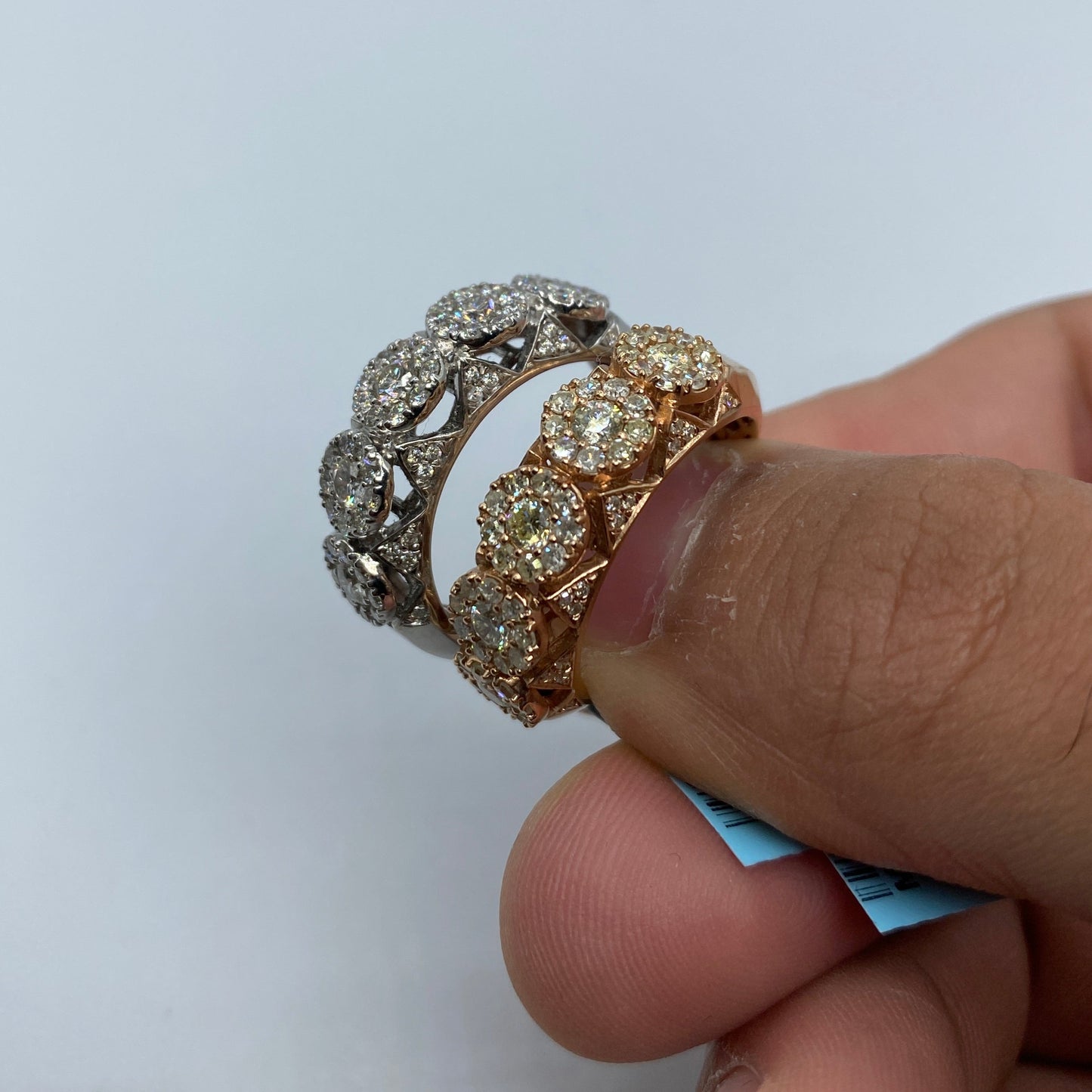 14K Space Flower Diamond Ring 1.8ct