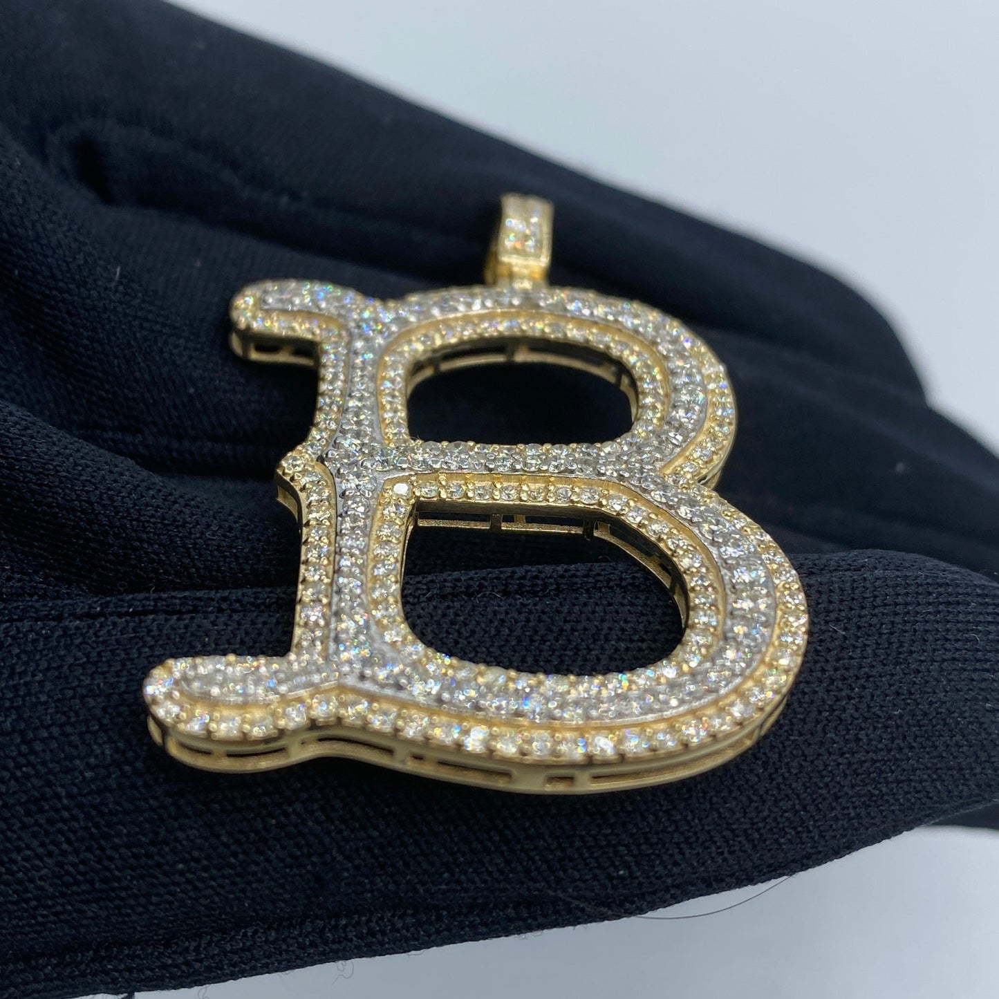 Initial B Old English Pendant
