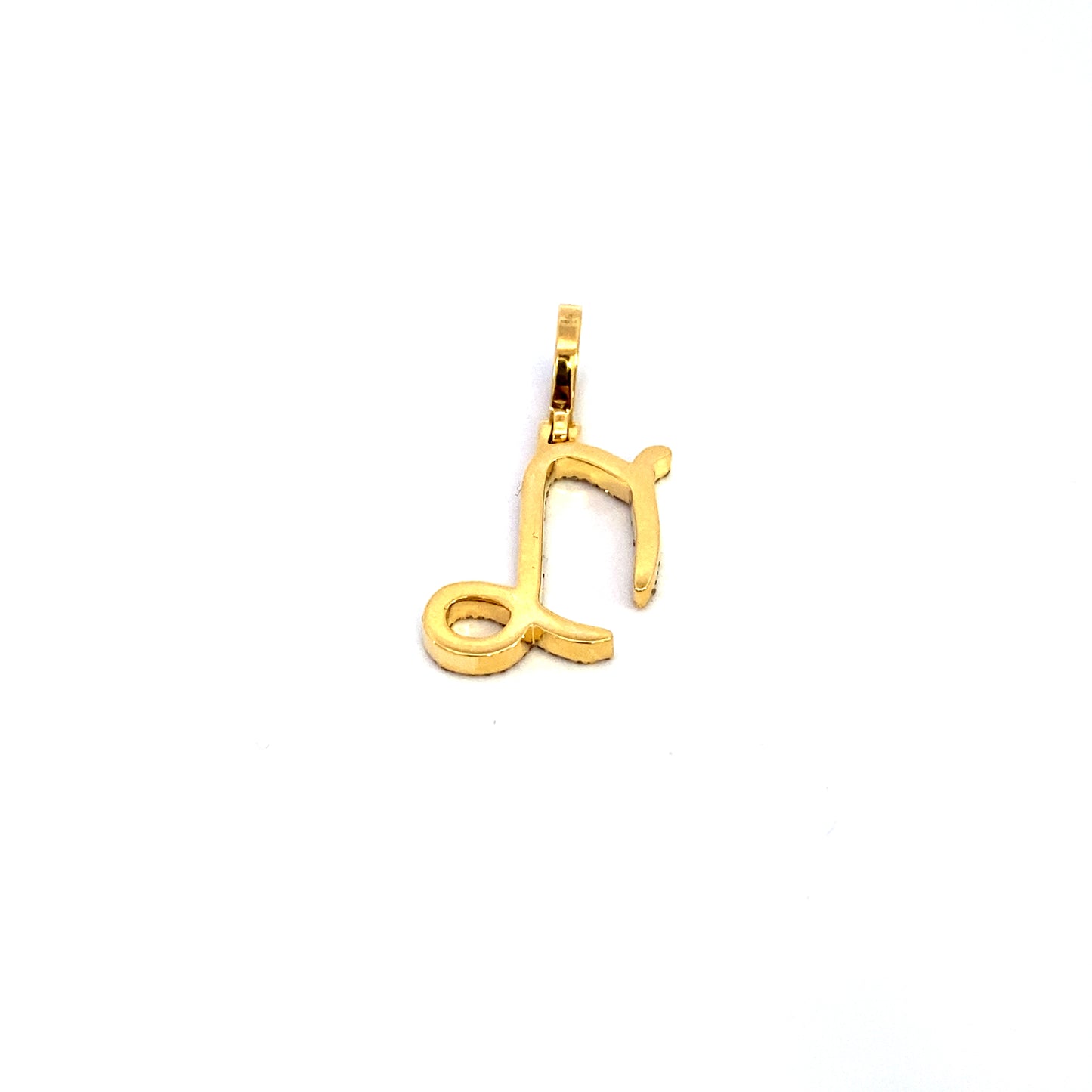 10K Capricorn Sign Diamond Pendant