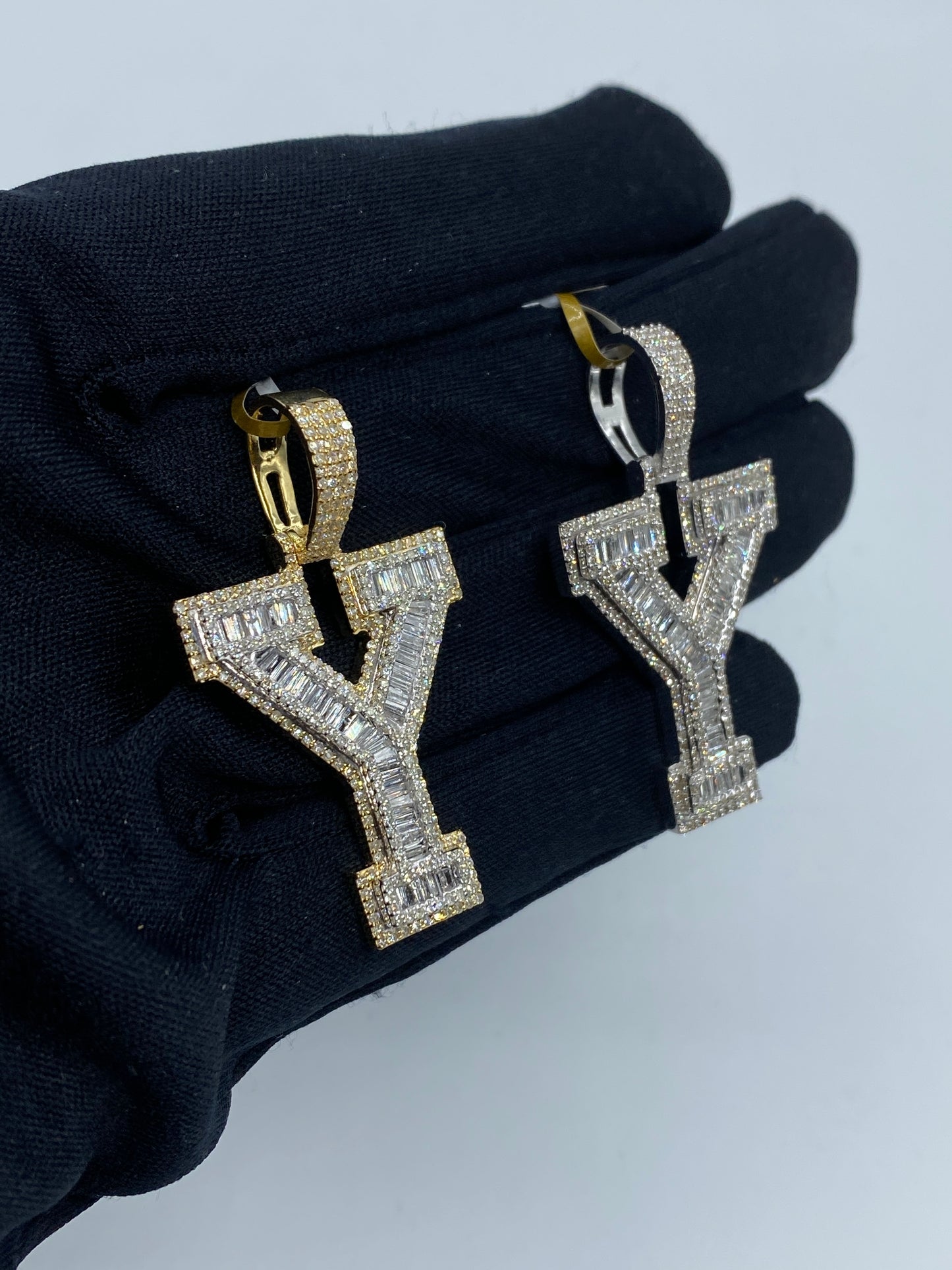 Initial Y Baguette Pendant