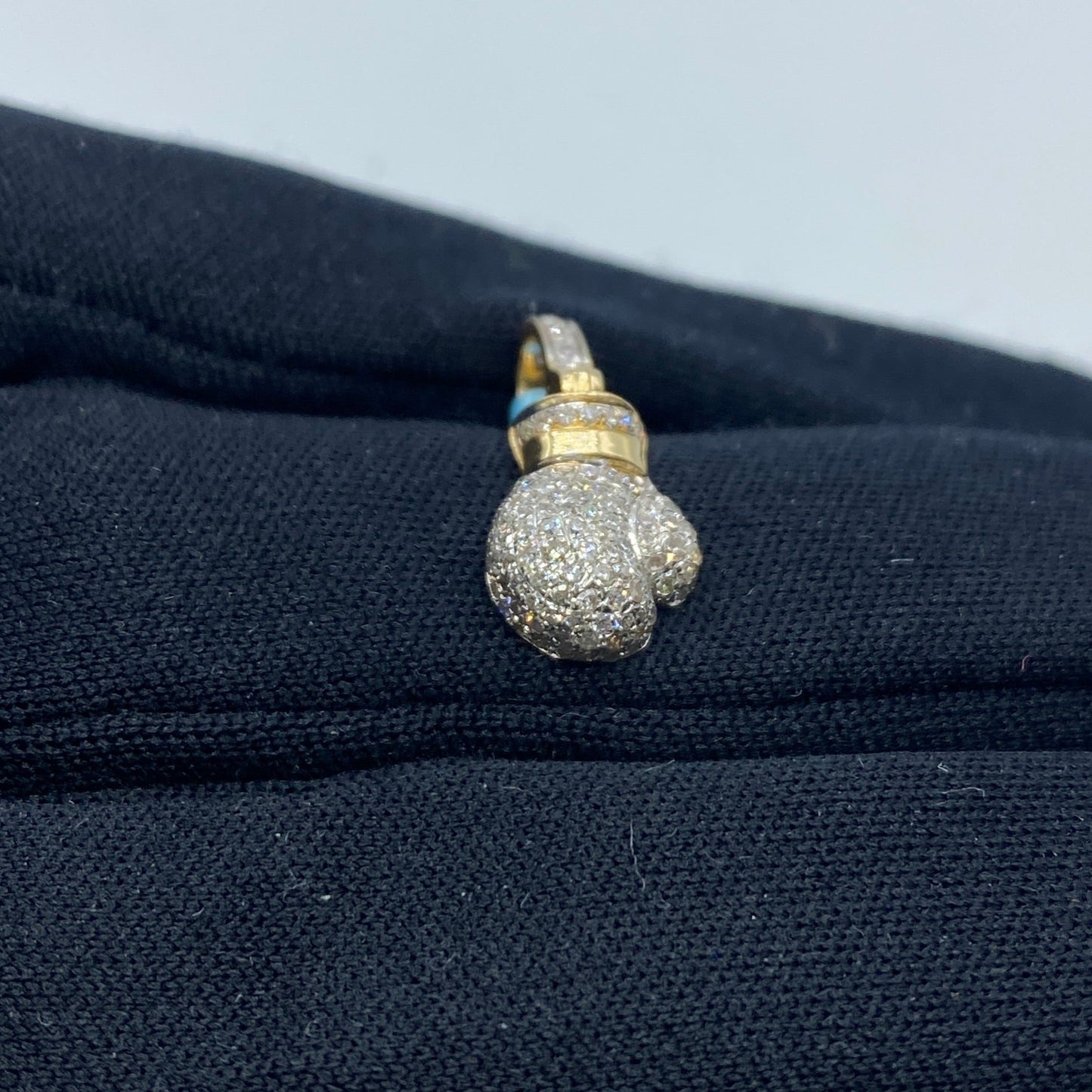 14K Boxing Glove Diamond Pendant