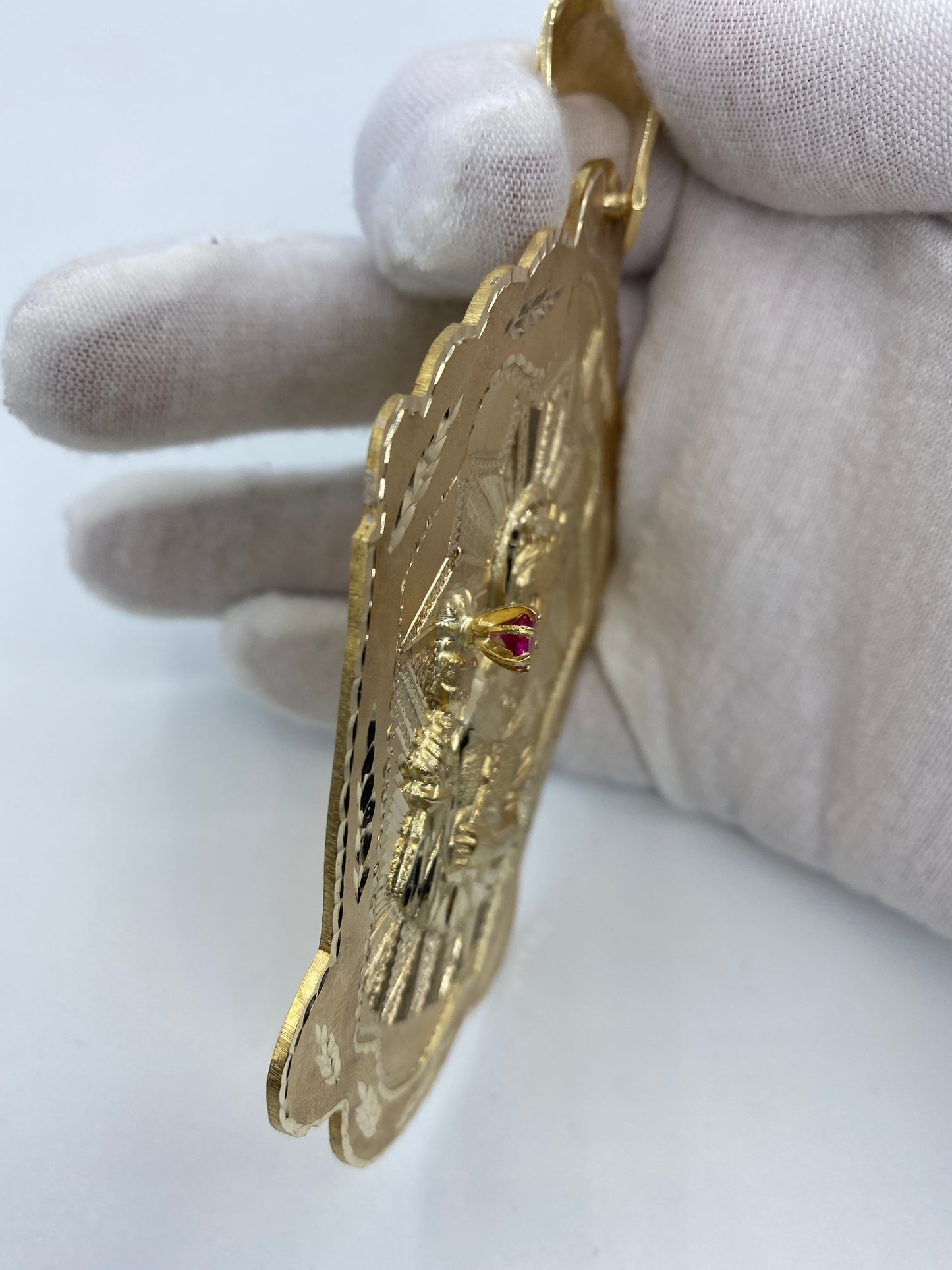 10K Saint Barbara Pendant - 4.75"