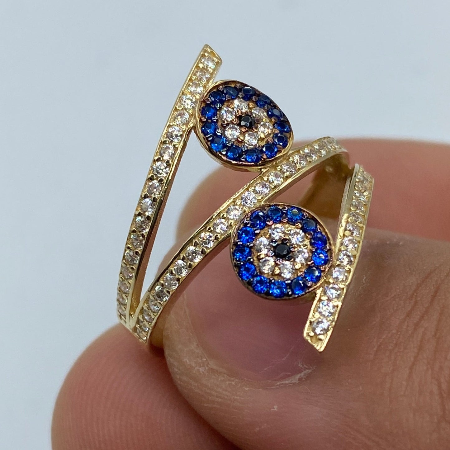 14K Infinite Evil Eye Ring