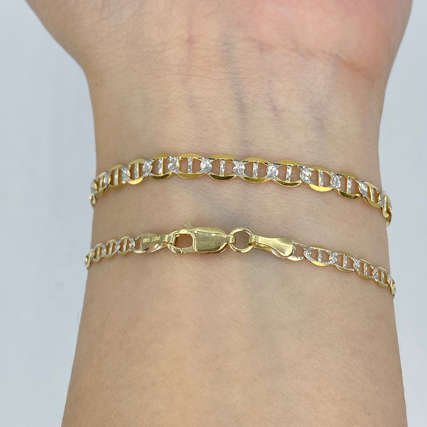 10K Two-Tone Mariner Link Anklet