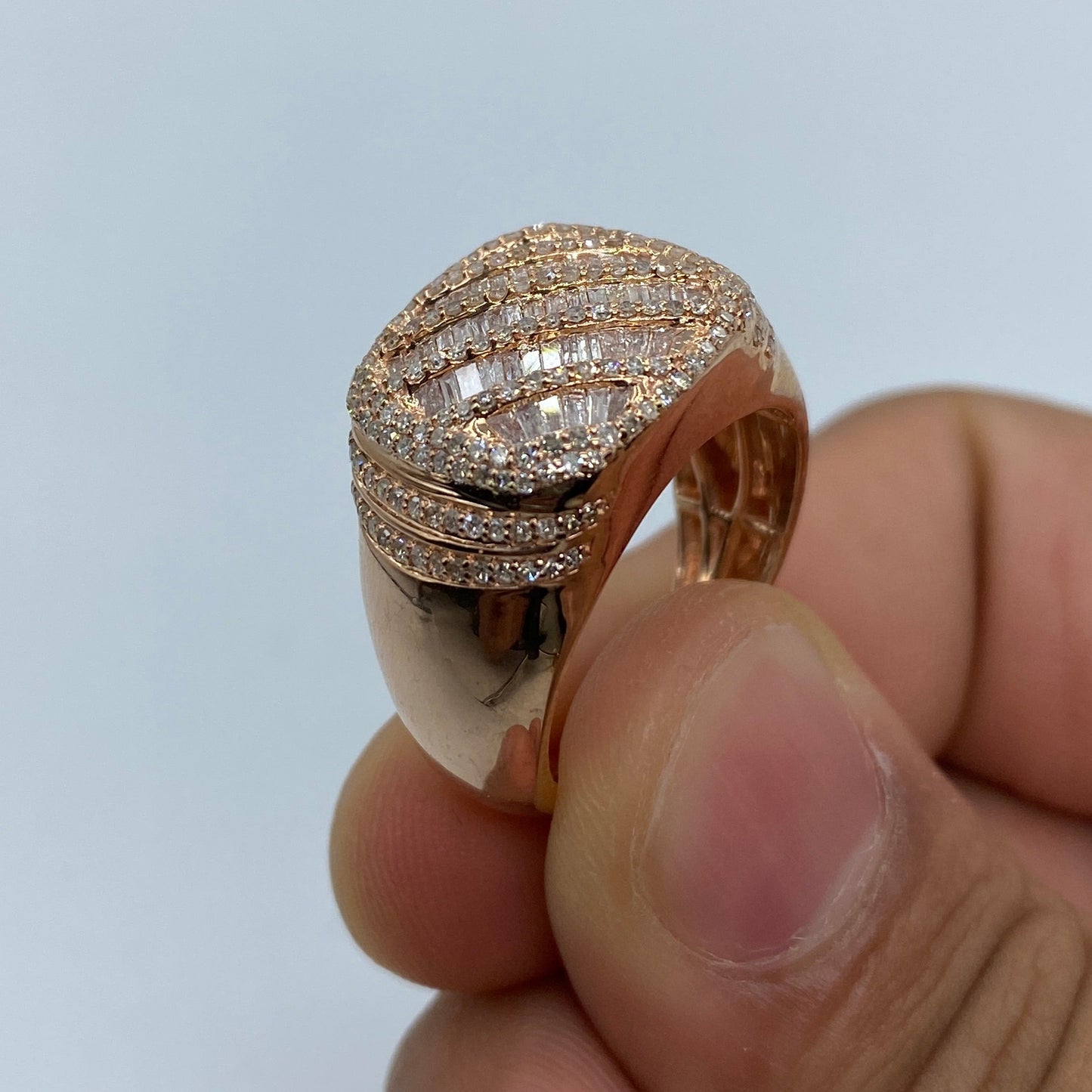 10K Round Championship Diamond Baguette Ring