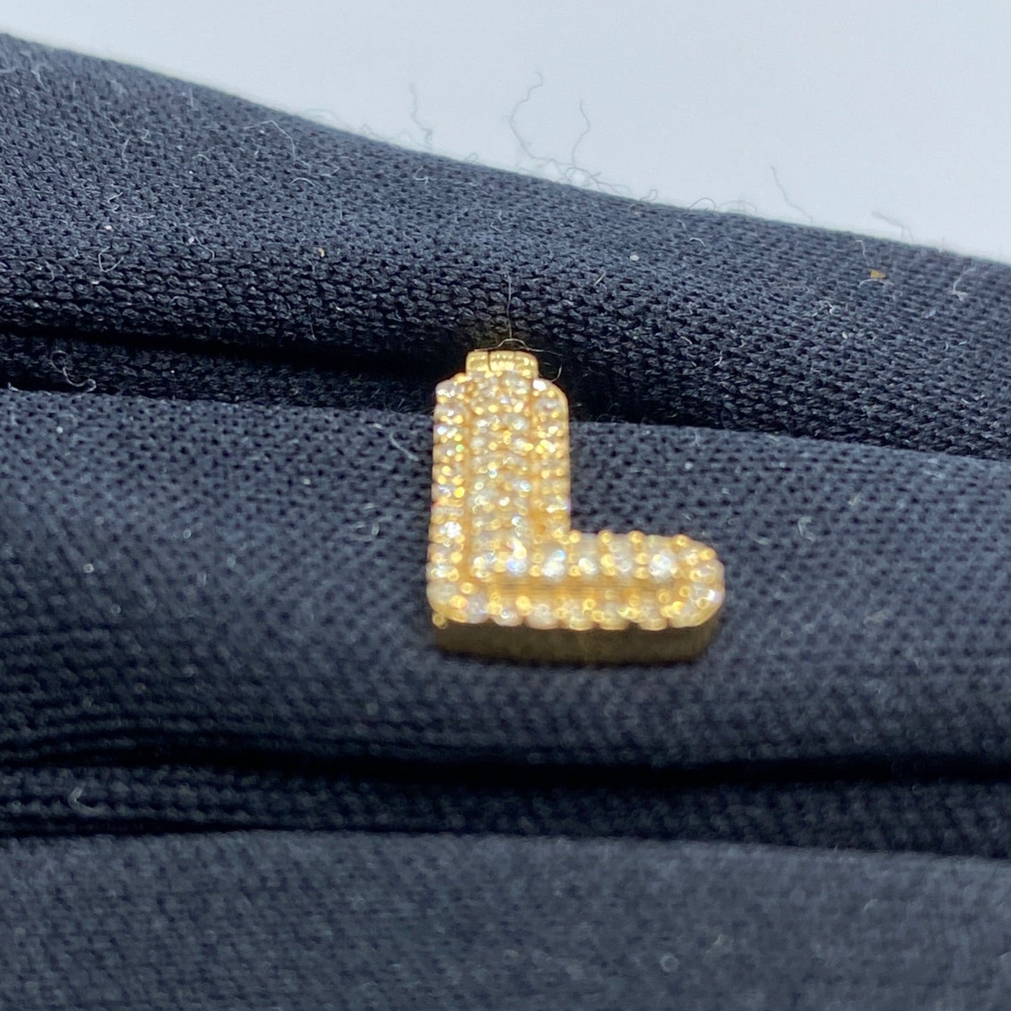 14k Initial L Bubble Pendant
