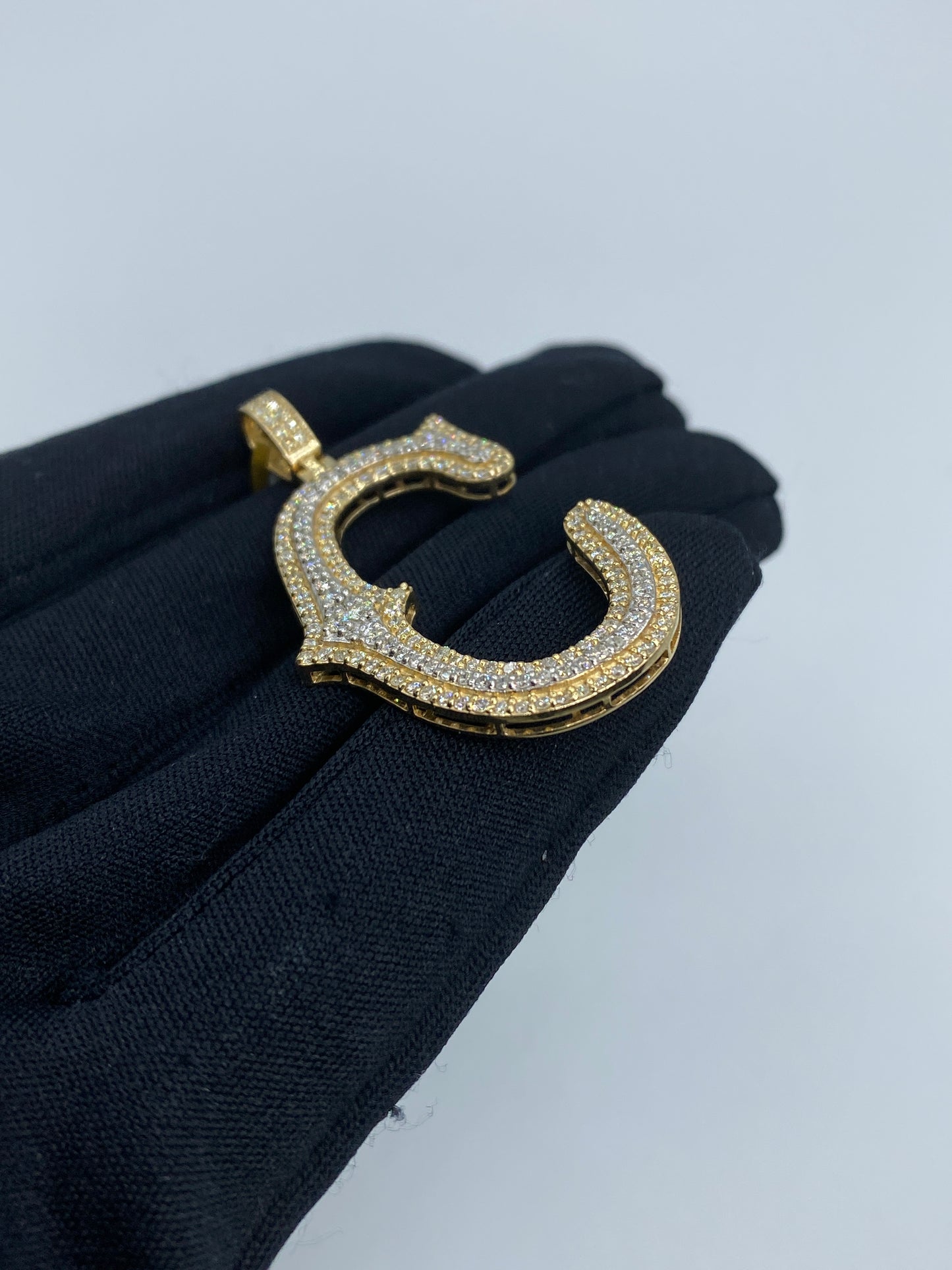 Initial C Old English Pendant