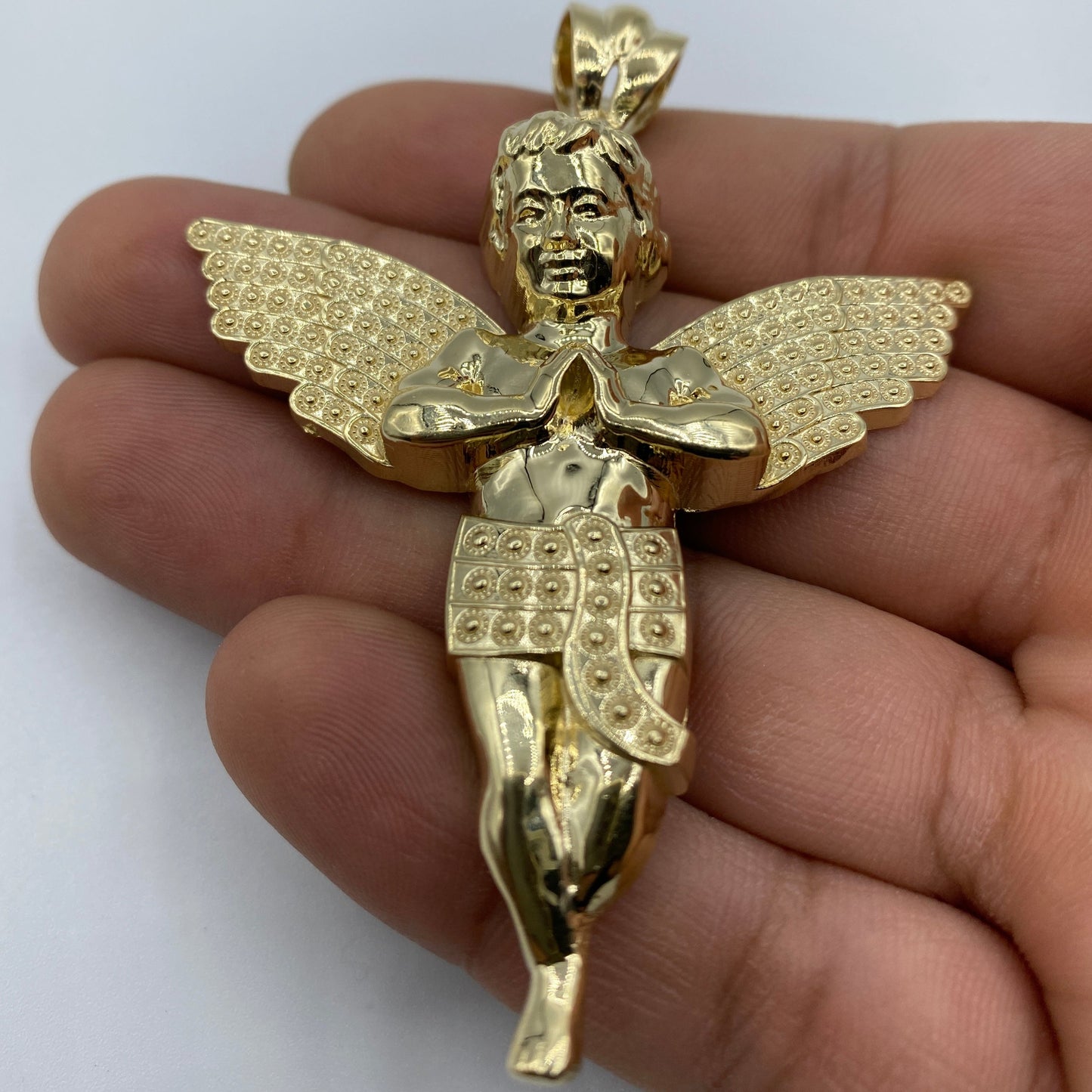 14K Baby Angel Pendant 3.0"