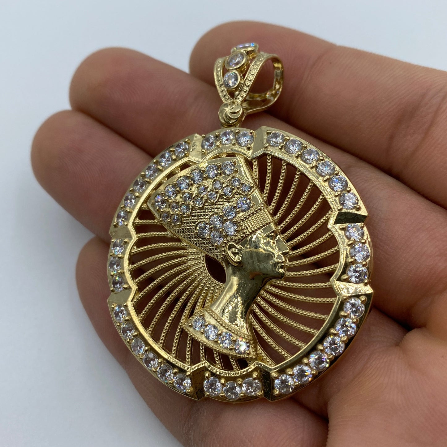 14K Queen Nefertiti Pendant