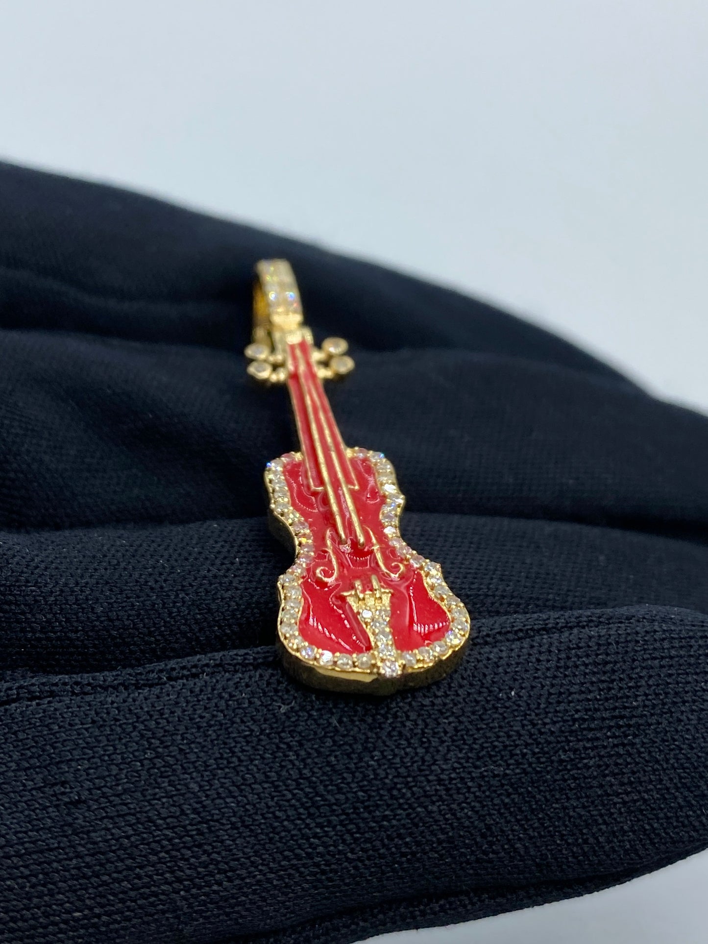 Red Guitar Pendant