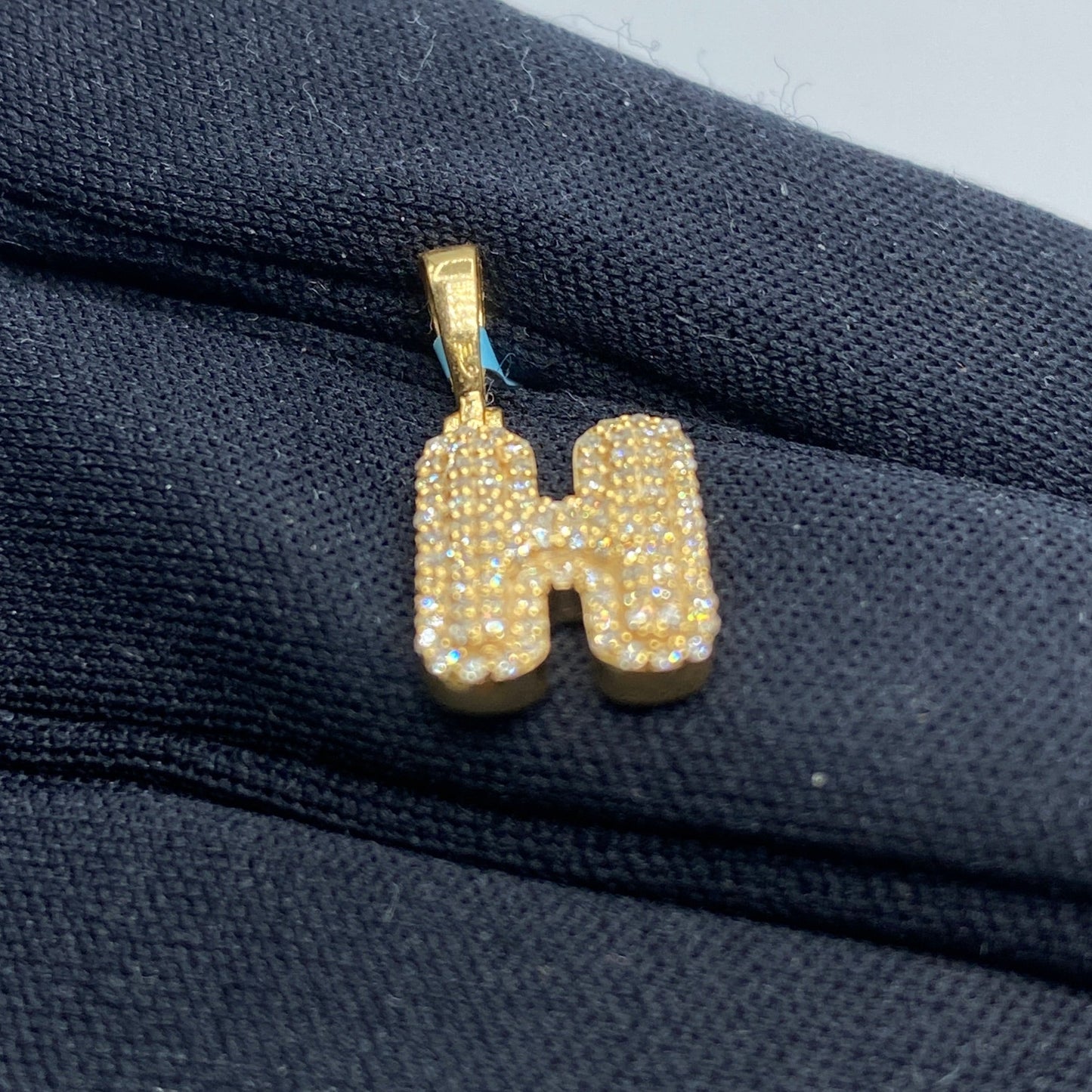 14k Initial H Bubble Pendant