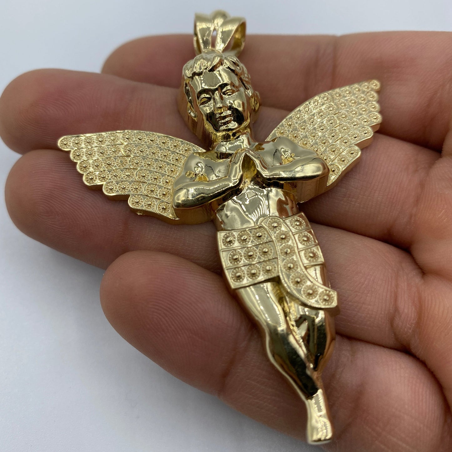 14K Baby Angel Pendant 3.0"