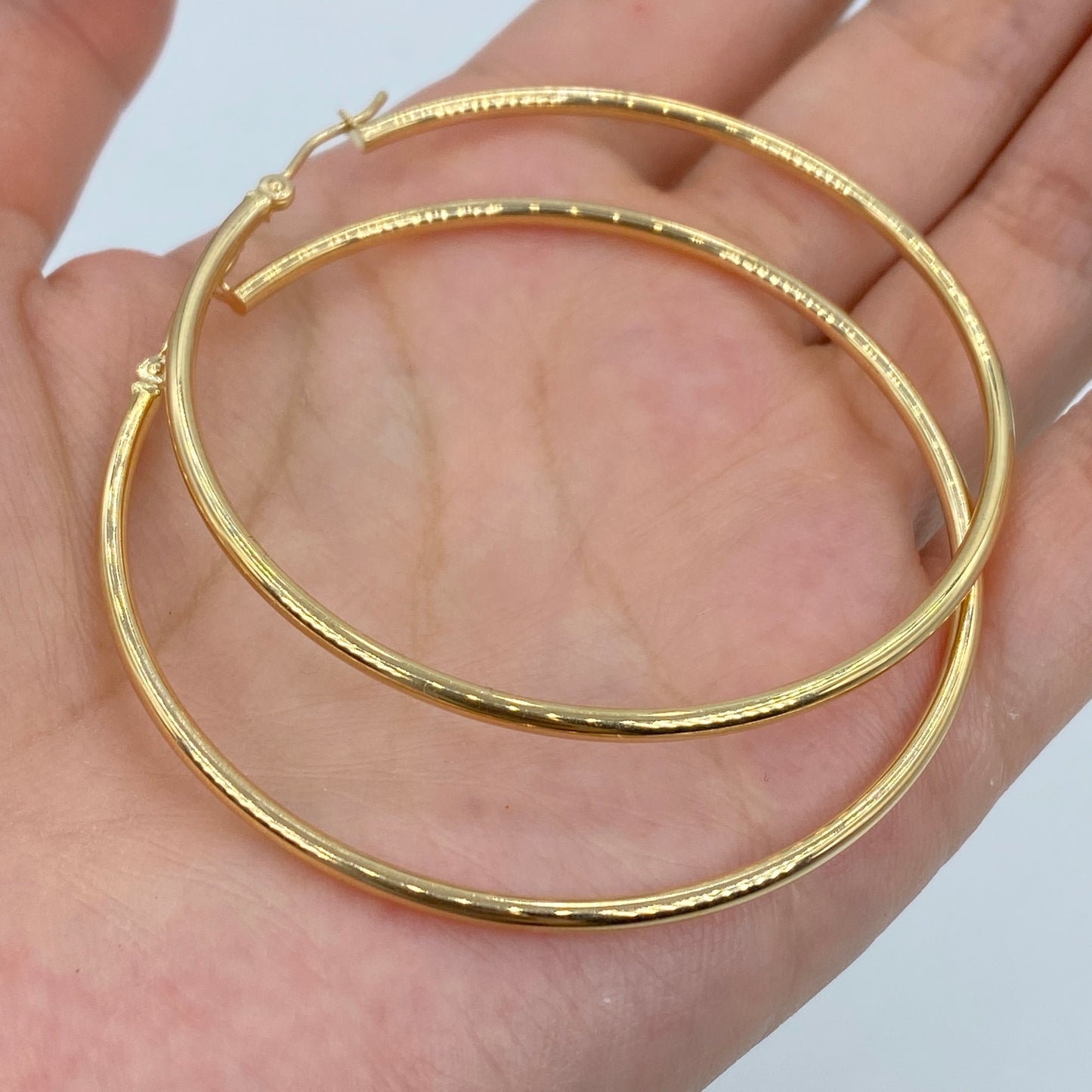 14K 2MM Gold Hoop Earrings