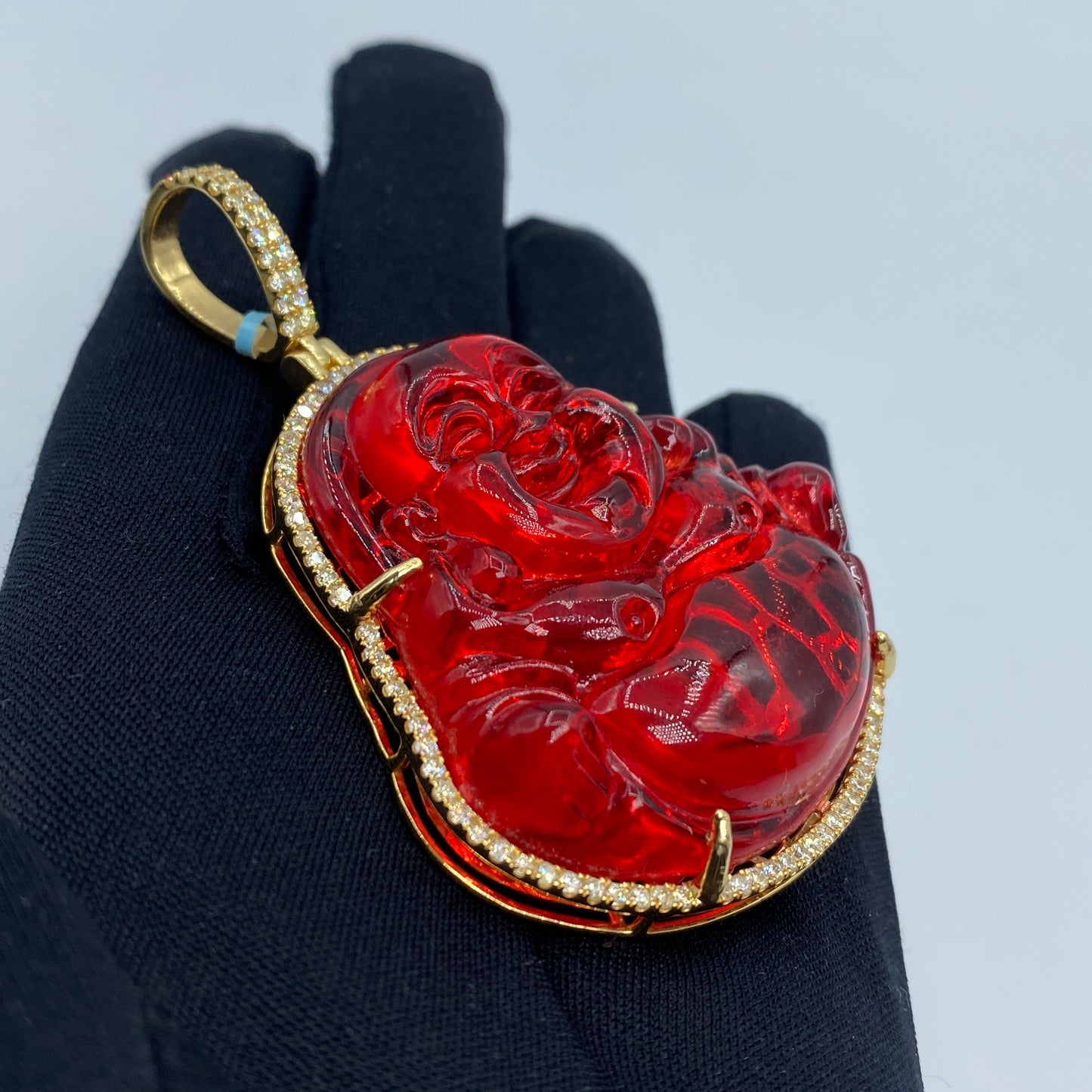 14K Jumbo Buddha Diamond Pendant