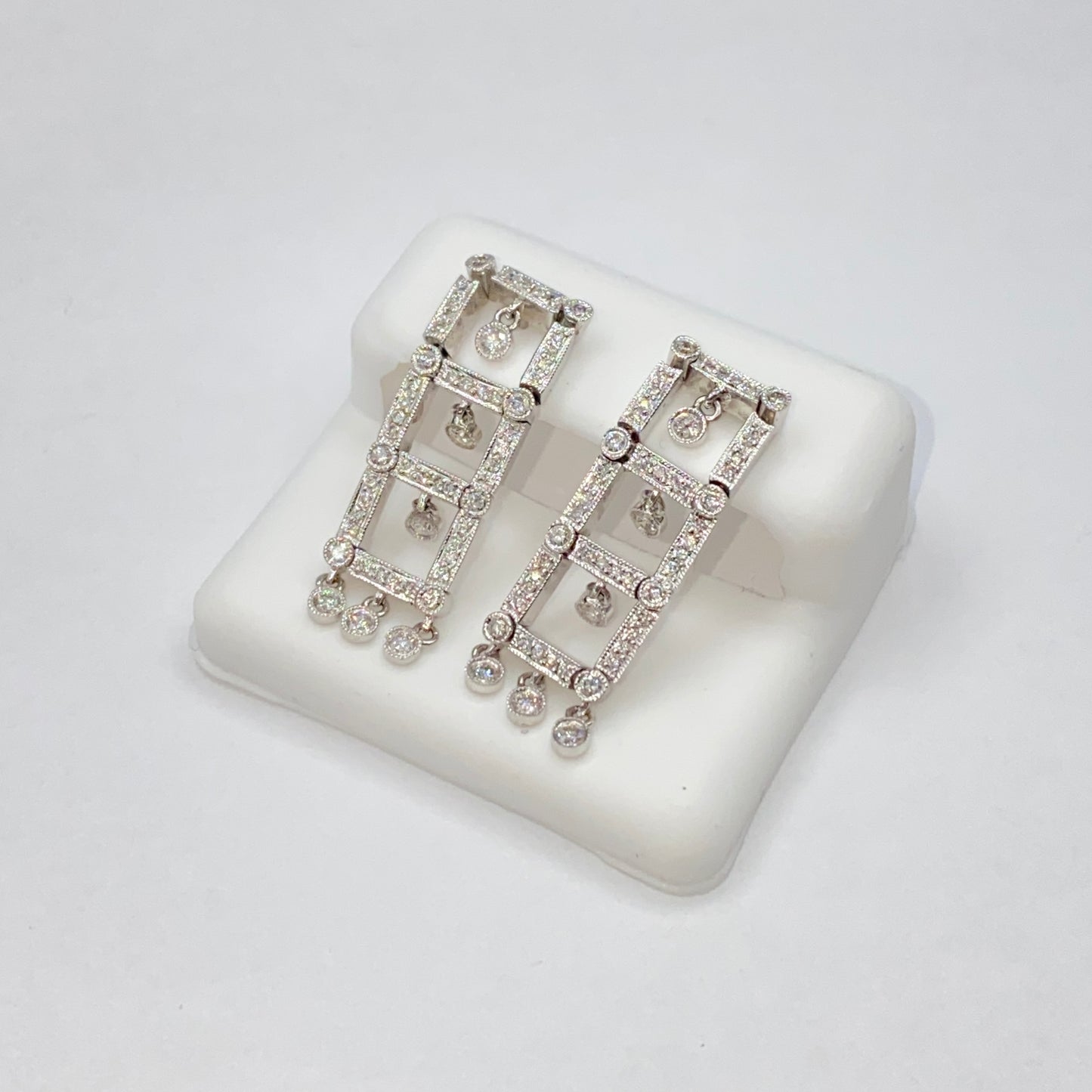 18K Chandelier Diamond Earrings