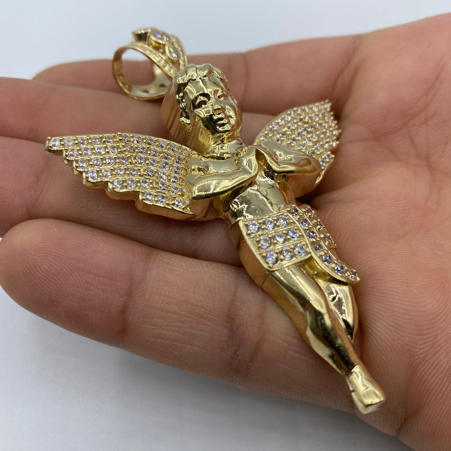 14K Baby Angel Pendant 3.0"