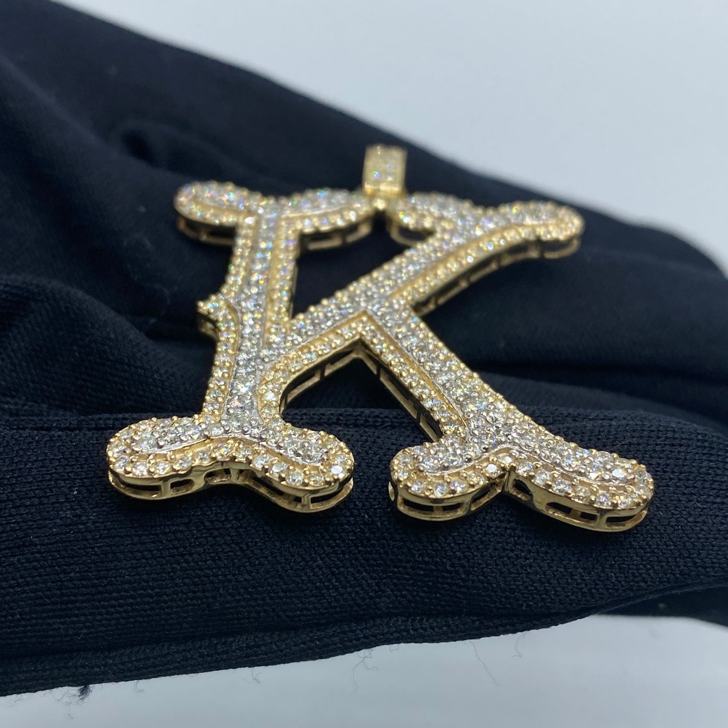 Initial K Old English Pendant