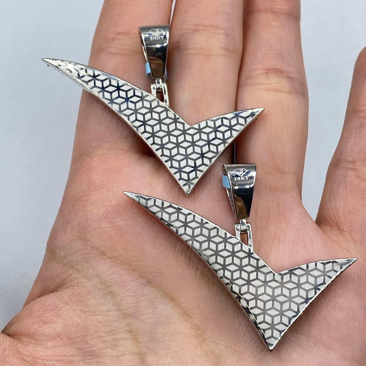 14K Verified Check Mark Diamond Pendant