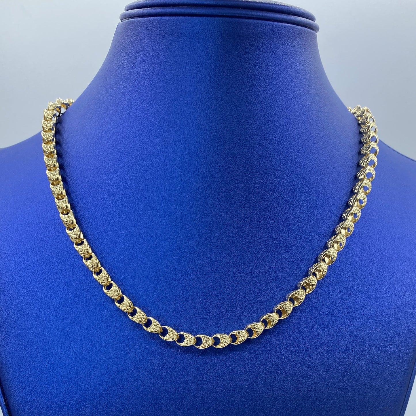 14K 6MM Round Link Chain 18"
