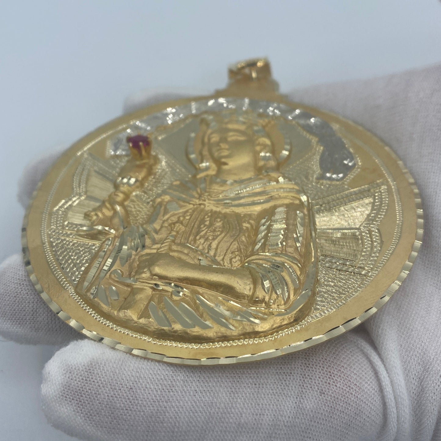 10K Saint Barbara Pendant 4.5"