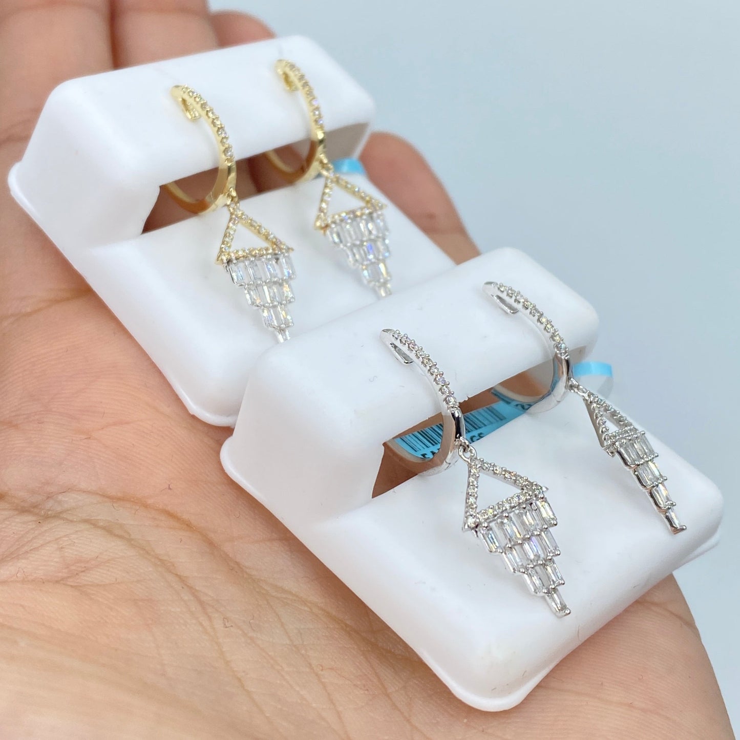 14K Chandelier Diamond Drop Earrings