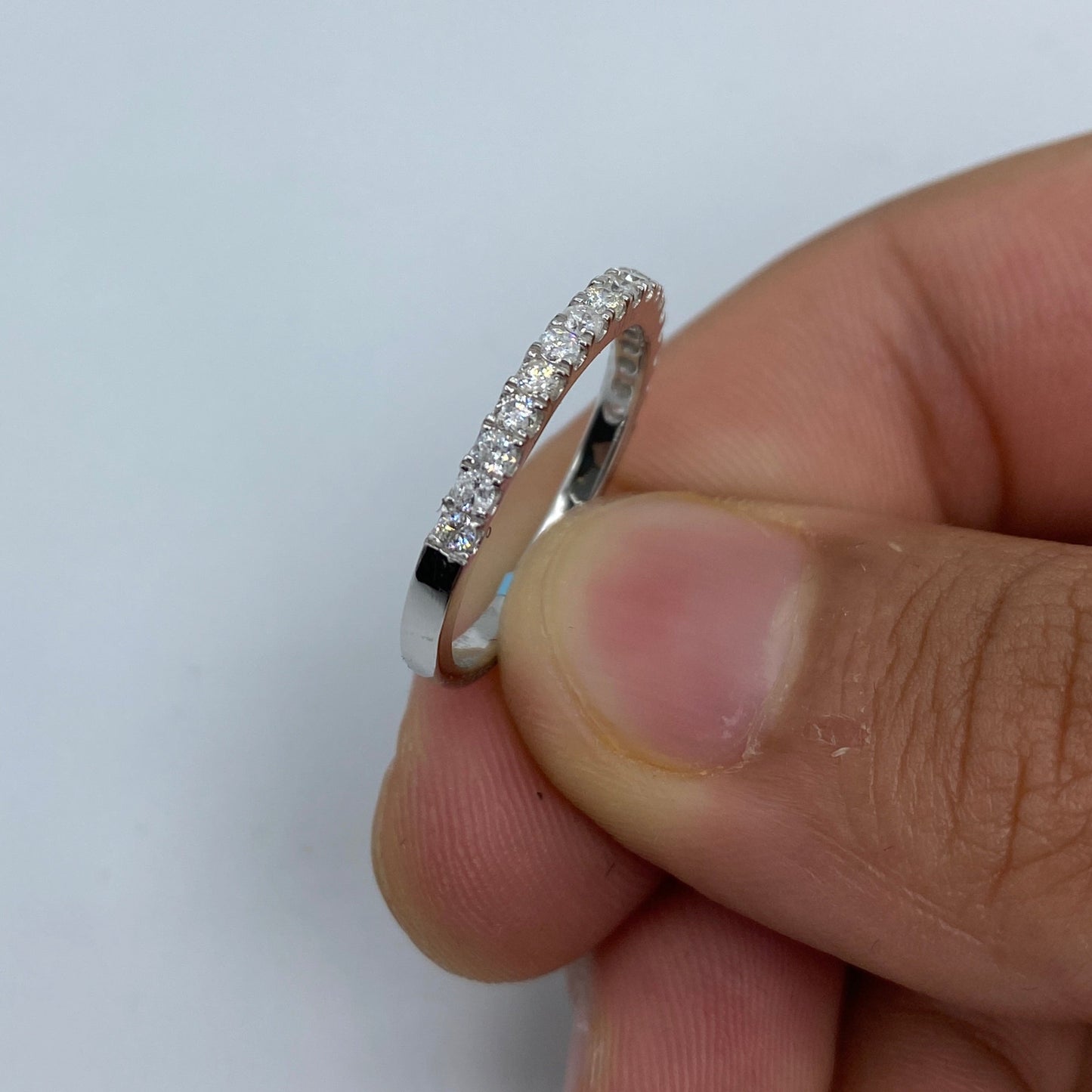 14K Wedding Band Diamond Ring