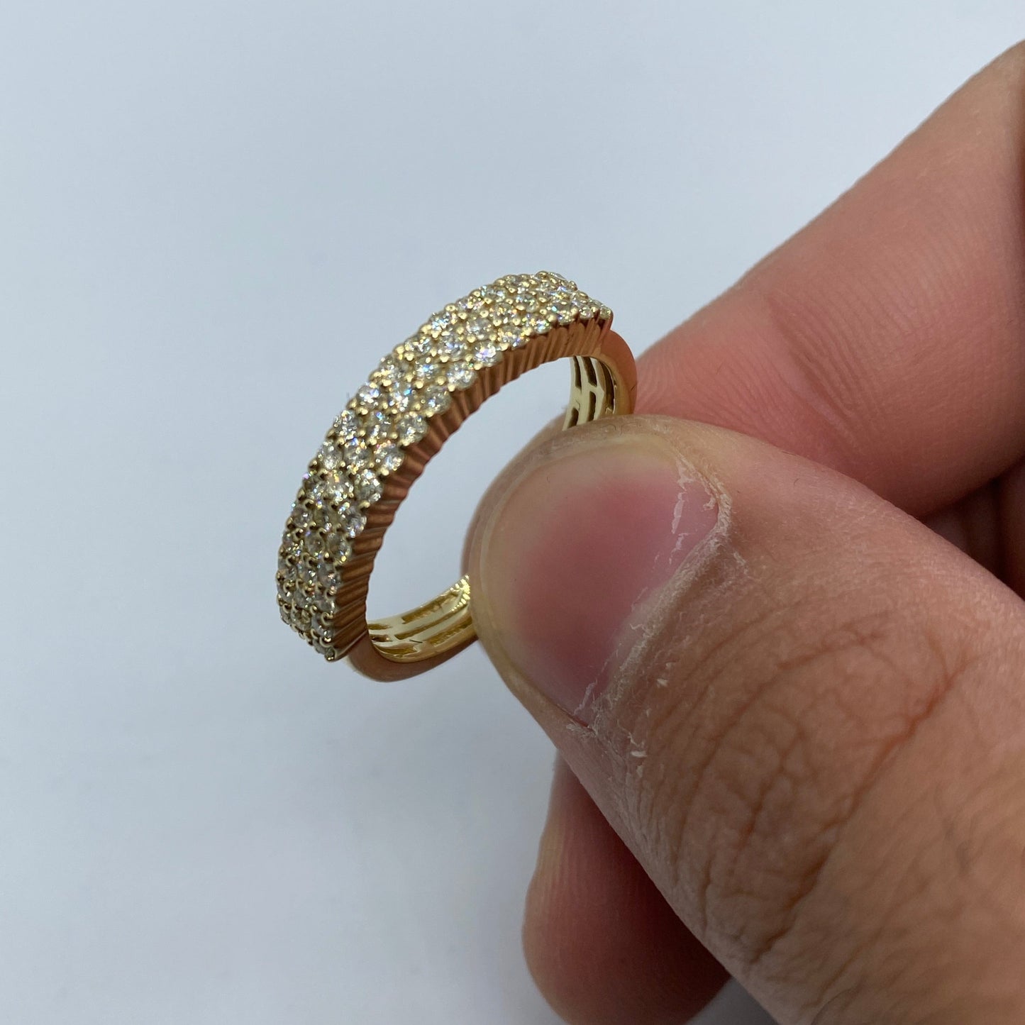 14K Iced-Out Diamond Band 1.2ct