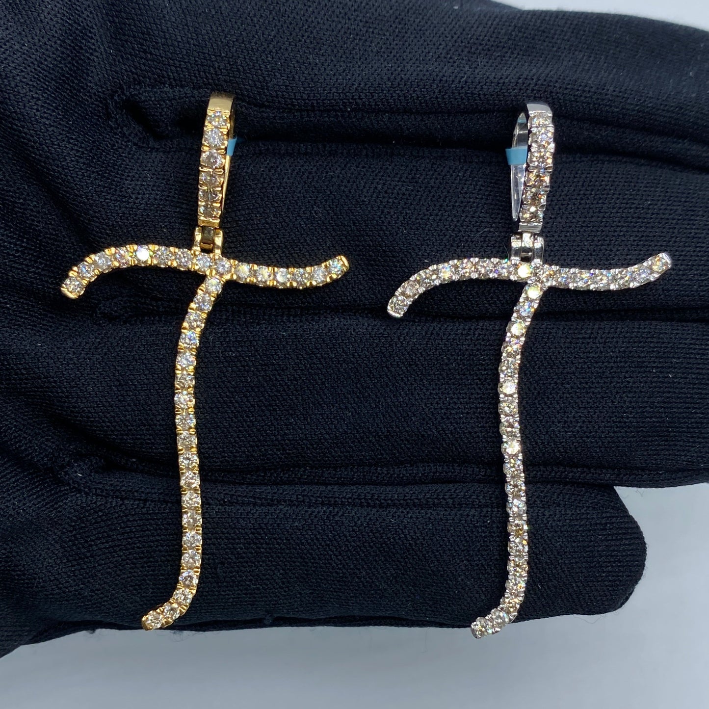 14k Initial T Large Script Pendant