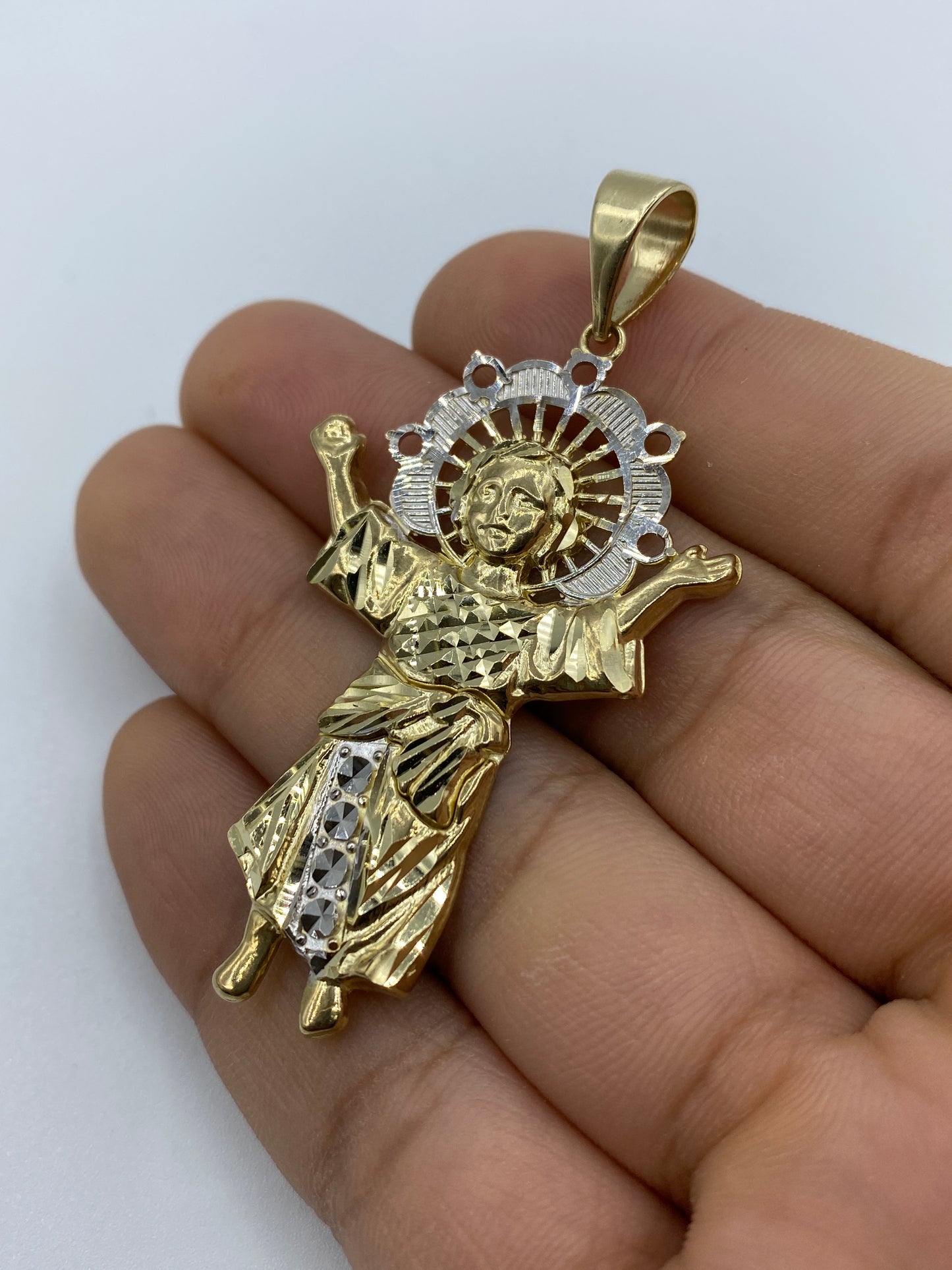 14K Baby Jesus Pendant 2.5"